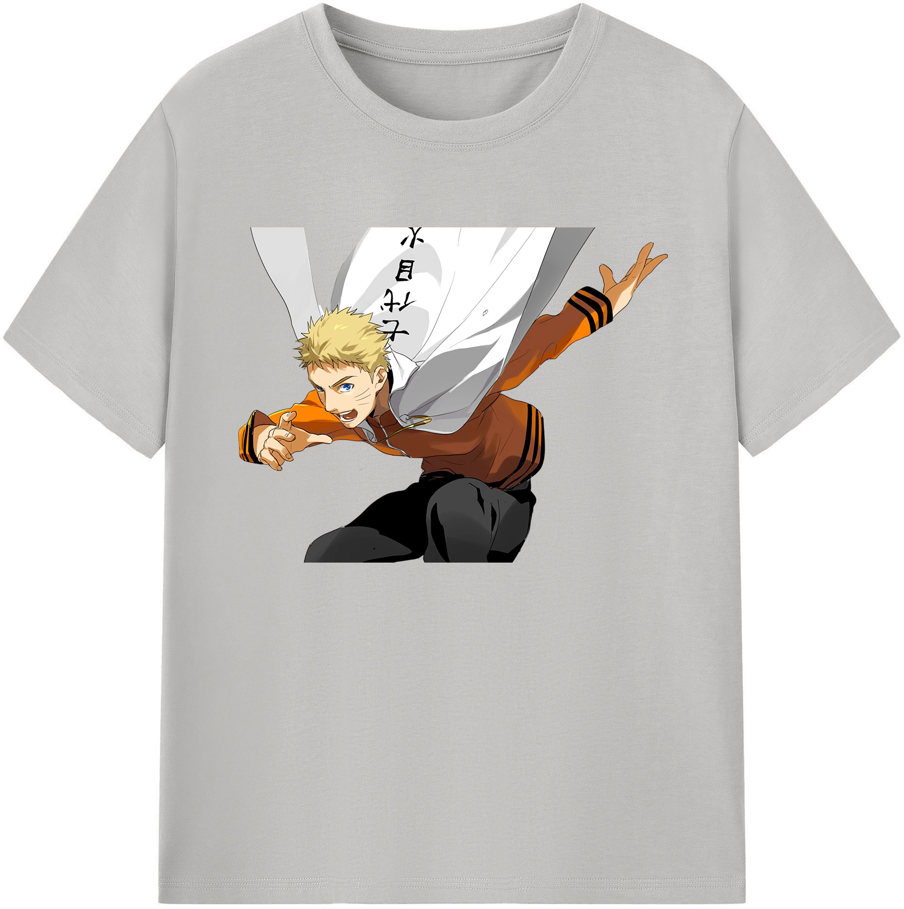 （画像用） NARUTO -ナルト- うずまき ナルト Uzumaki Naruto 綿100％ メンズ半袖Tシャツ｜肌触りやわらか＆通気性
