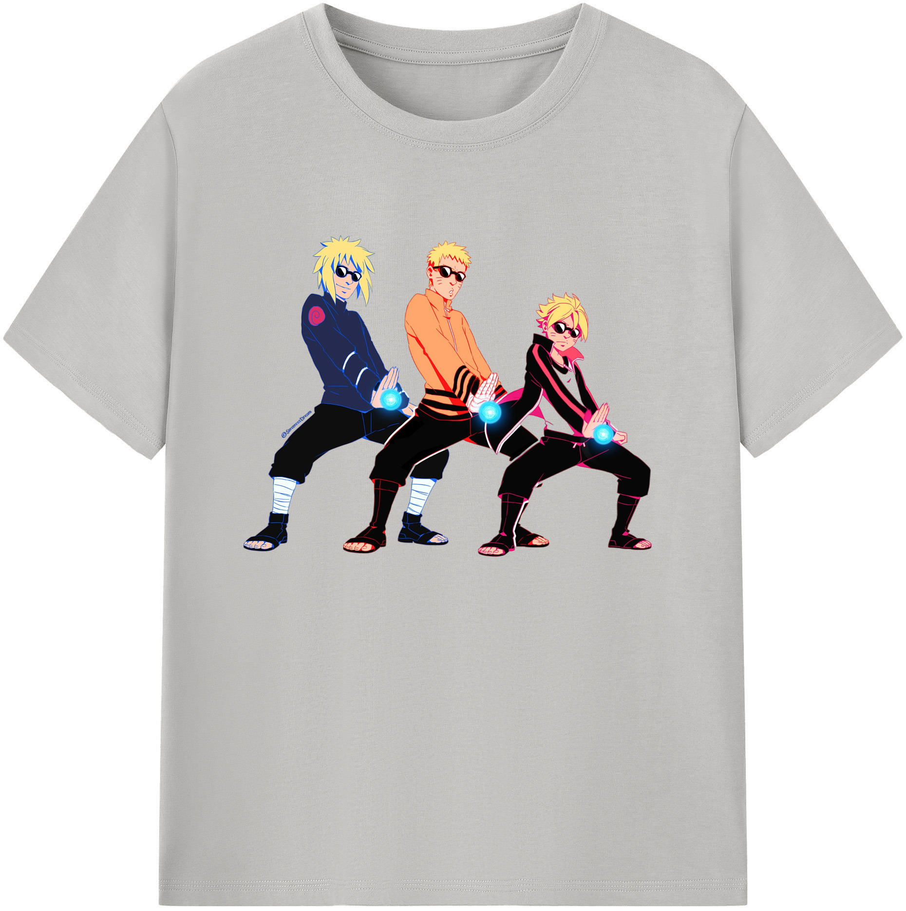 （画像用） NARUTO -ナルト- うずまき ナルト Uzumaki Naruto 綿100％ メンズ半袖Tシャツ｜肌触りやわらか＆通気性