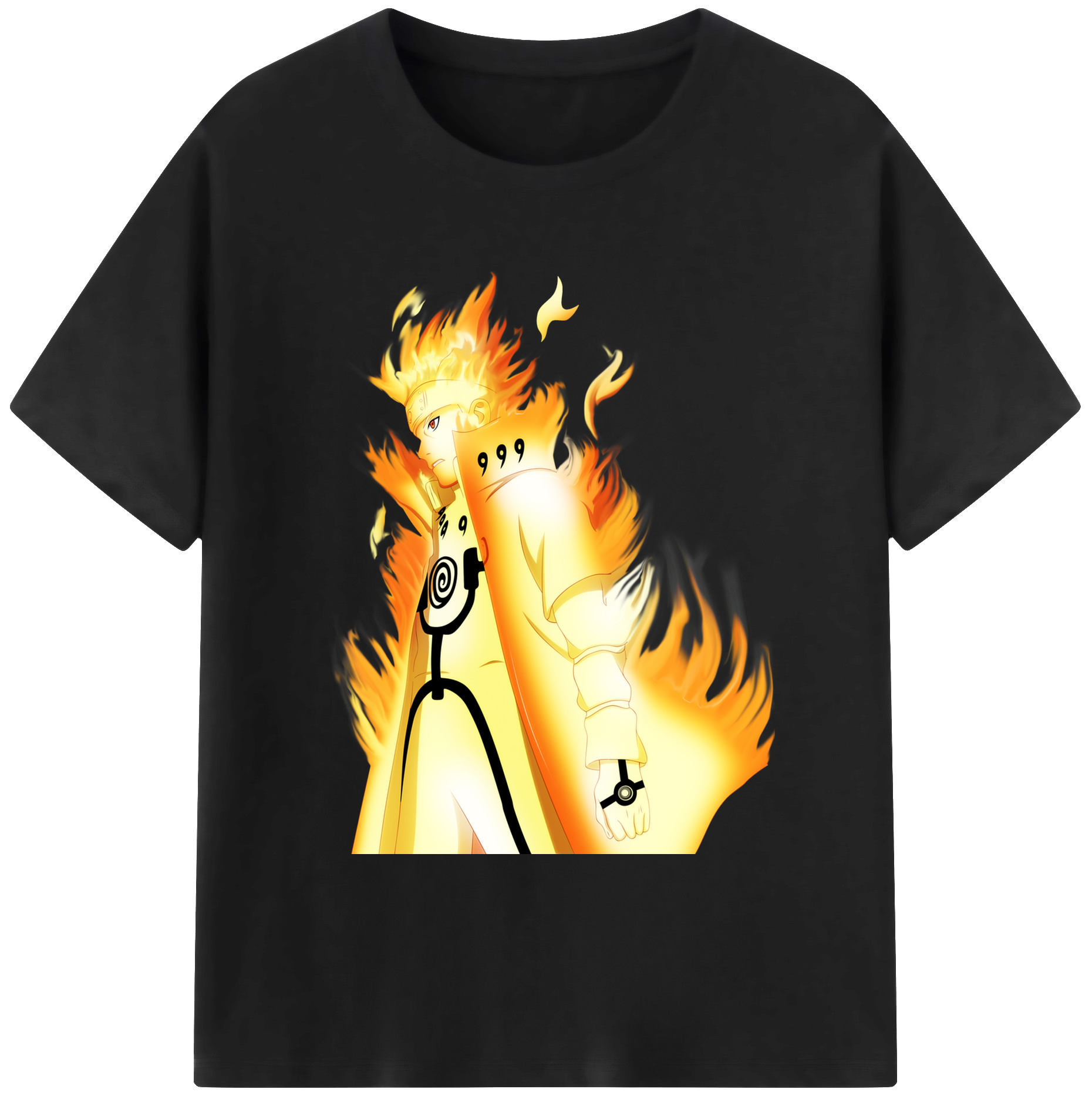 （画像用） NARUTO -ナルト- うずまき ナルト Uzumaki Naruto 綿100％ メンズ半袖Tシャツ｜肌触りやわらか＆通気性