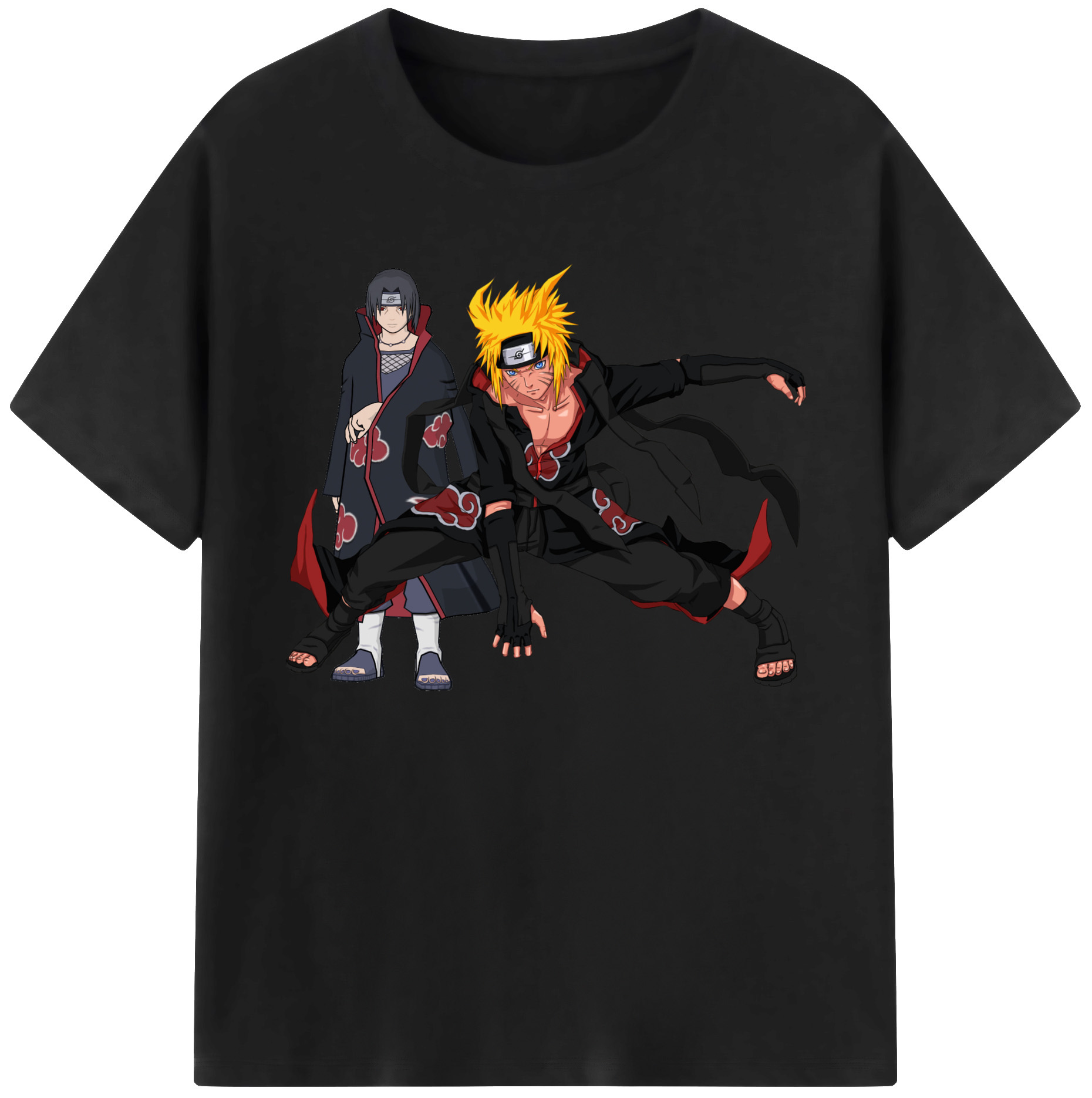 （画像用） NARUTO -ナルト- うずまき ナルト Uzumaki Naruto 綿100％ メンズ半袖Tシャツ｜肌触りやわらか＆通気性