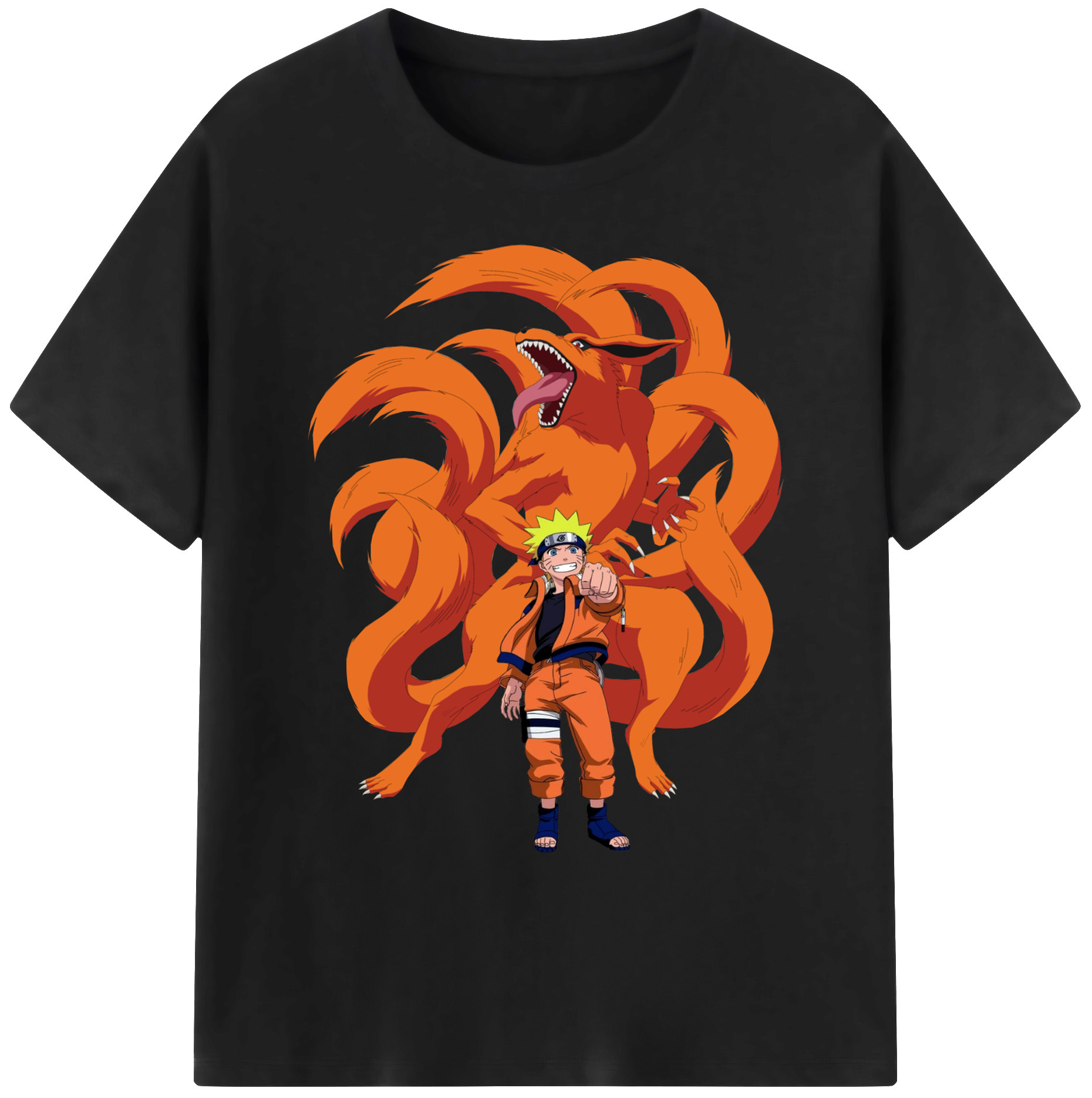 （画像用） NARUTO -ナルト- うずまき ナルト Uzumaki Naruto 綿100％ メンズ半袖Tシャツ｜肌触りやわらか＆通気性