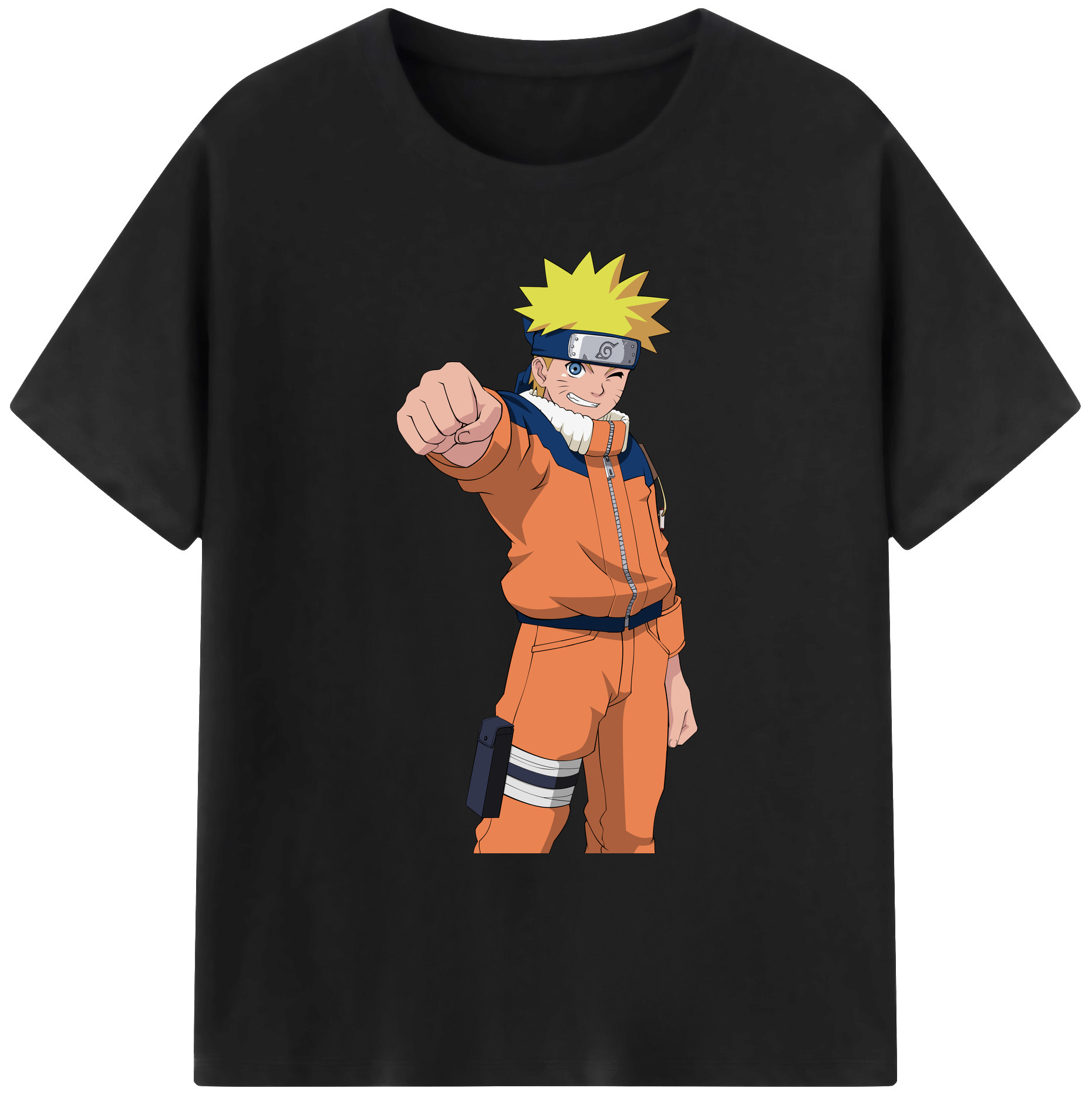 NARUTO -ナルト- うずまき ナルト Uzumaki Naruto 綿100％ メンズ半袖Tシャツ｜肌触りやわらか＆通気性