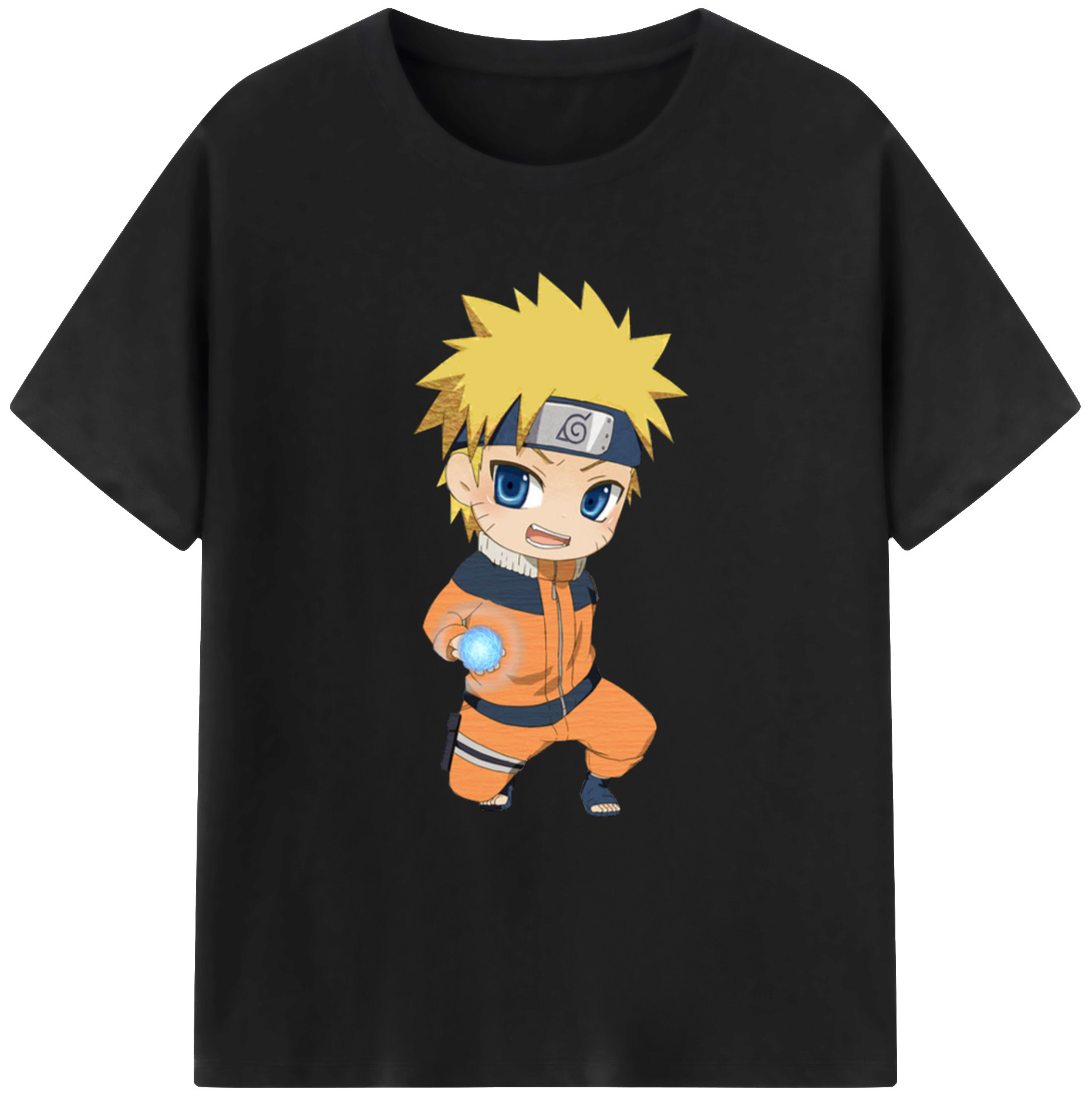 （画像用） NARUTO -ナルト- うずまき ナルト Uzumaki Naruto 綿100％ メンズ半袖Tシャツ｜肌触りやわらか＆通気性