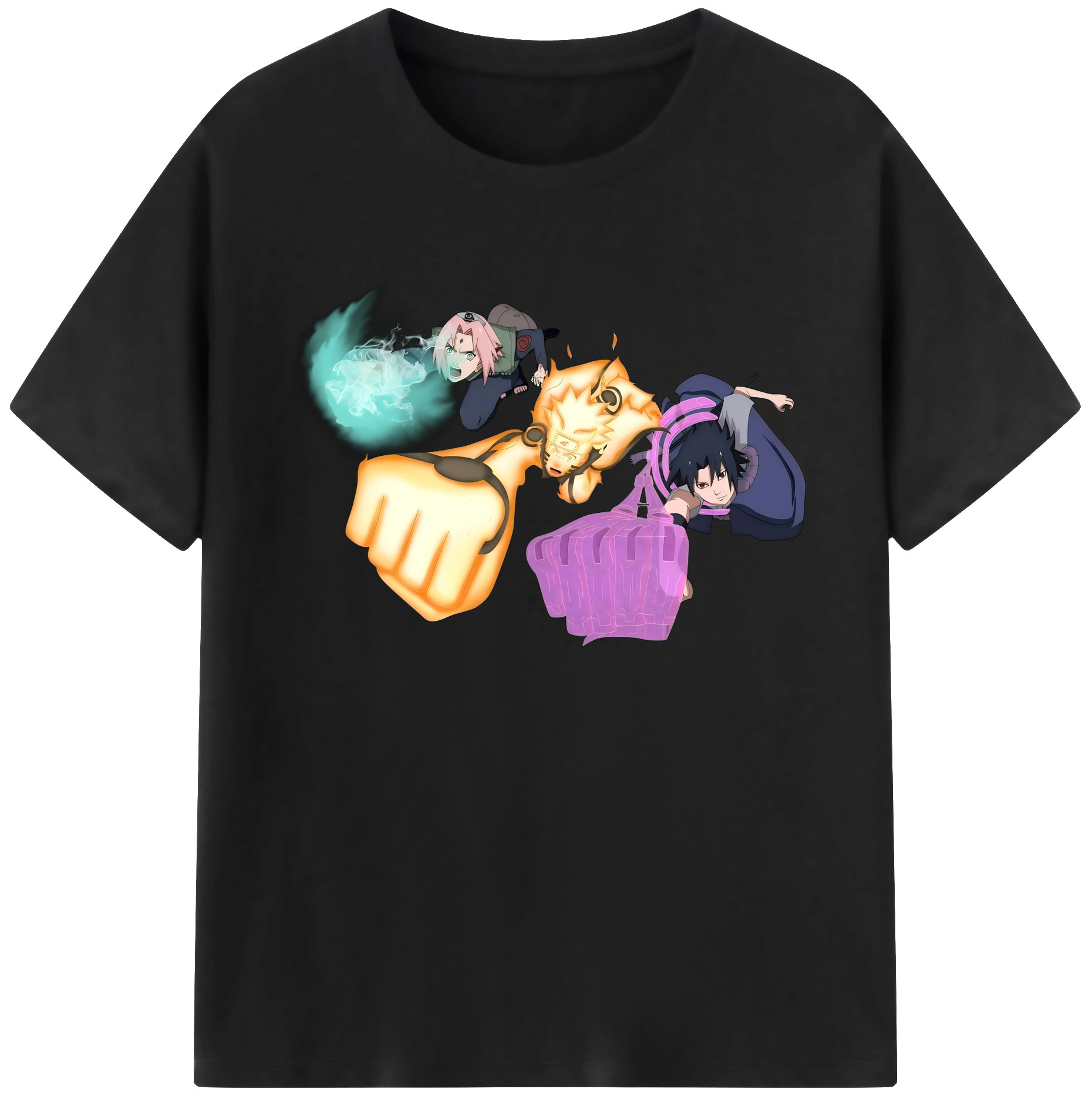 （画像用） NARUTO -ナルト- うずまき ナルト Uzumaki Naruto 綿100％ メンズ半袖Tシャツ｜肌触りやわらか＆通気性