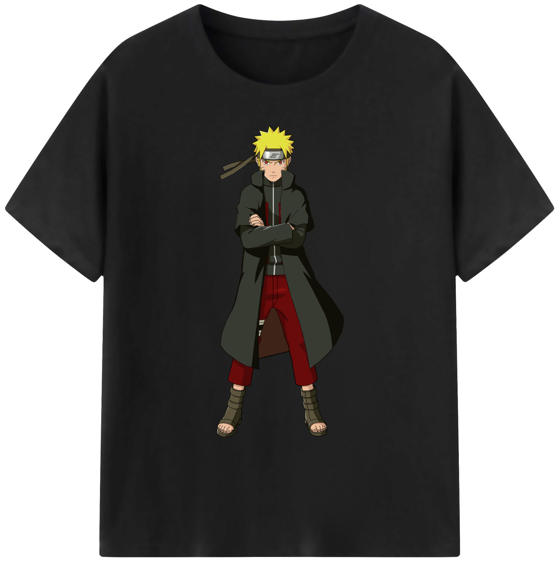 （画像用） NARUTO -ナルト- うずまき ナルト Uzumaki Naruto 綿100％ メンズ半袖Tシャツ｜肌触りやわらか＆通気性