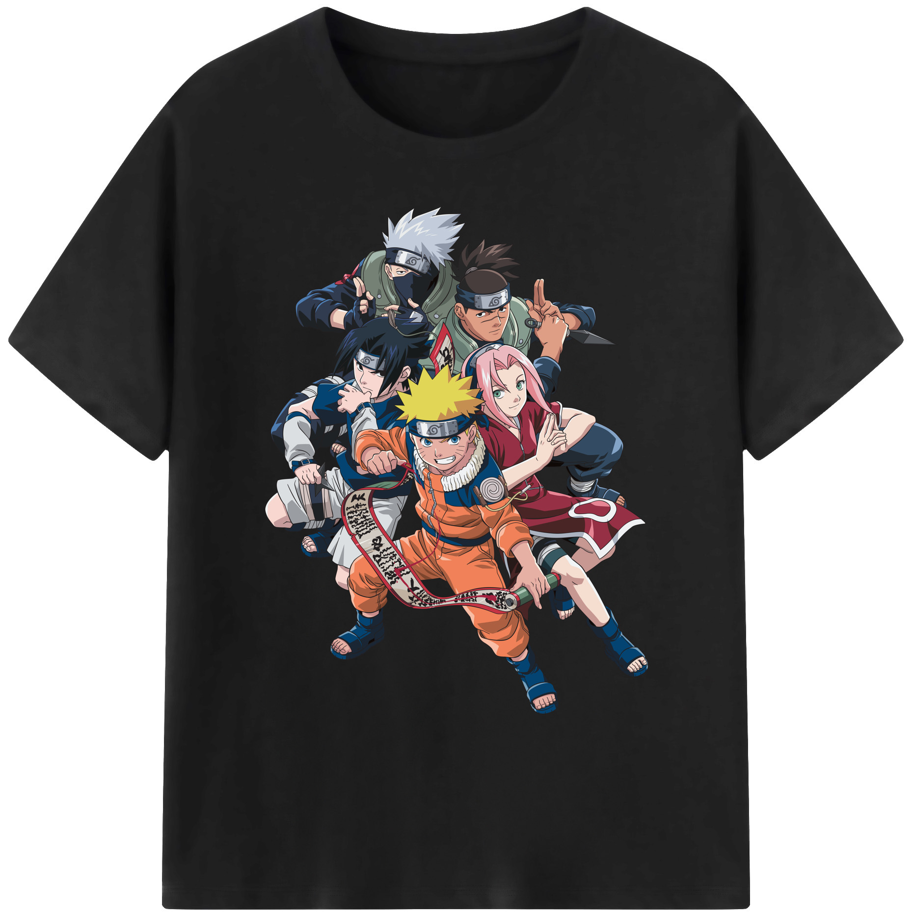（画像用） NARUTO -ナルト- うずまき ナルト Uzumaki Naruto 綿100％ メンズ半袖Tシャツ｜肌触りやわらか＆通気性
