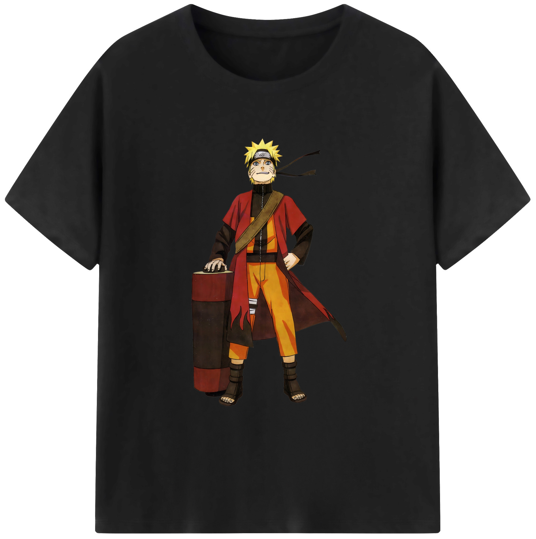 （画像用） NARUTO -ナルト- うずまき ナルト Uzumaki Naruto 綿100％ メンズ半袖Tシャツ｜肌触りやわらか＆通気性