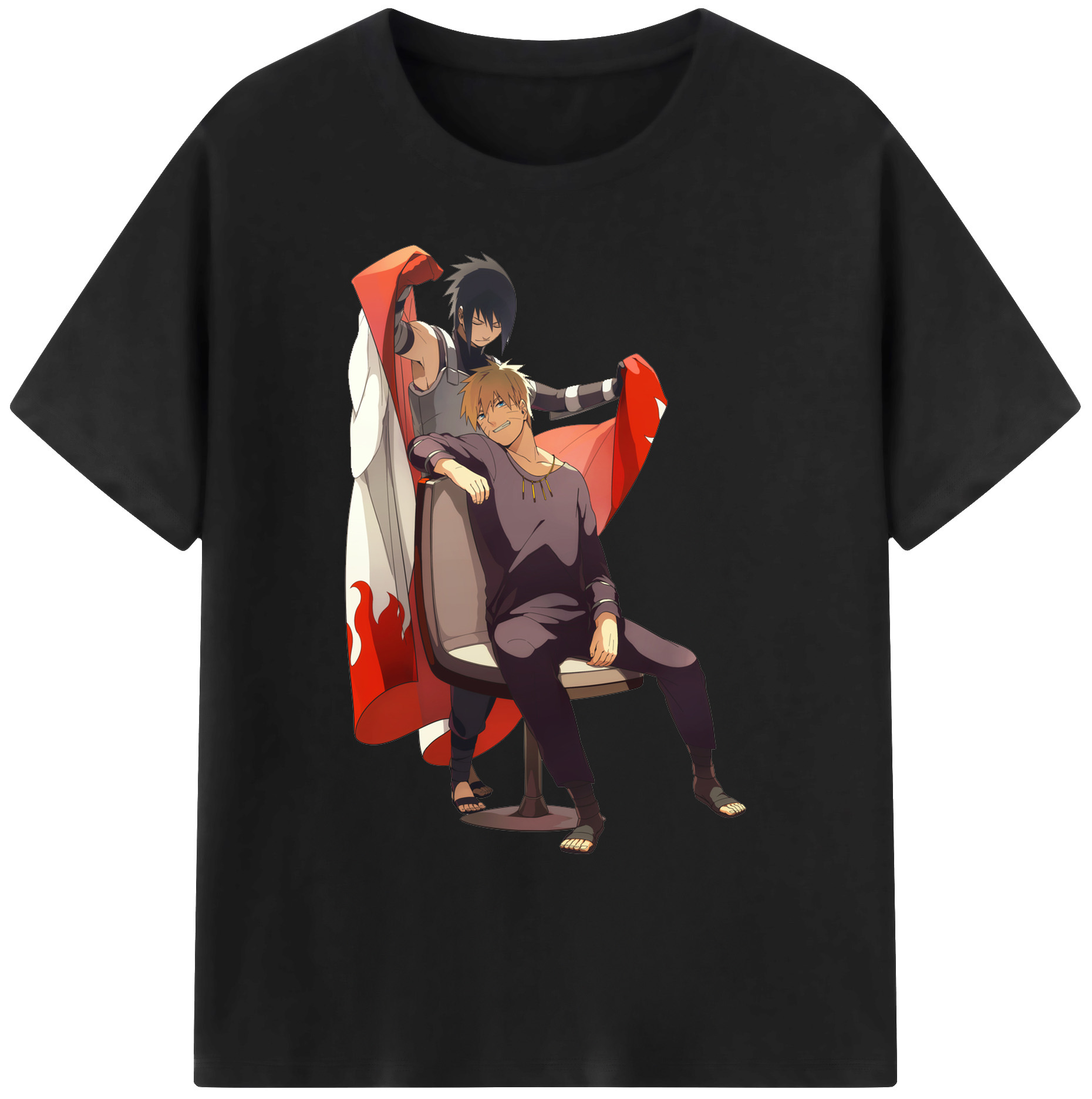 （画像用） NARUTO -ナルト- うずまき ナルト Uzumaki Naruto 綿100％ メンズ半袖Tシャツ｜肌触りやわらか＆通気性