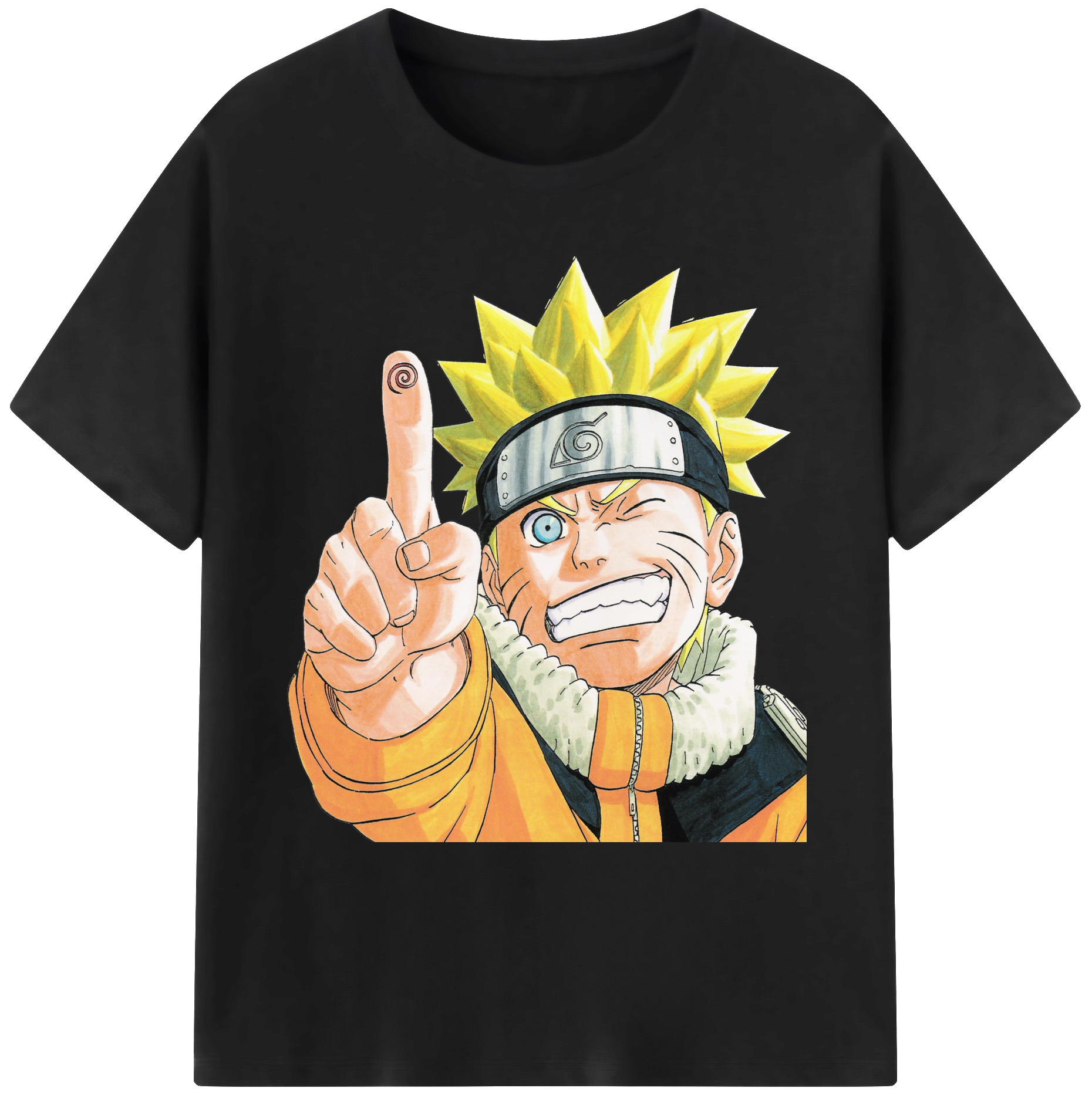 （画像用） NARUTO -ナルト- うずまき ナルト Uzumaki Naruto 綿100％ メンズ半袖Tシャツ｜肌触りやわらか＆通気性