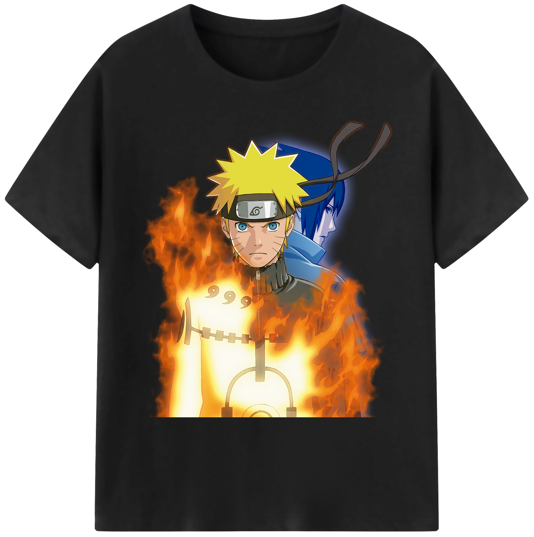 （画像用） NARUTO -ナルト- うずまき ナルト Uzumaki Naruto 綿100％ メンズ半袖Tシャツ｜肌触りやわらか＆通気性