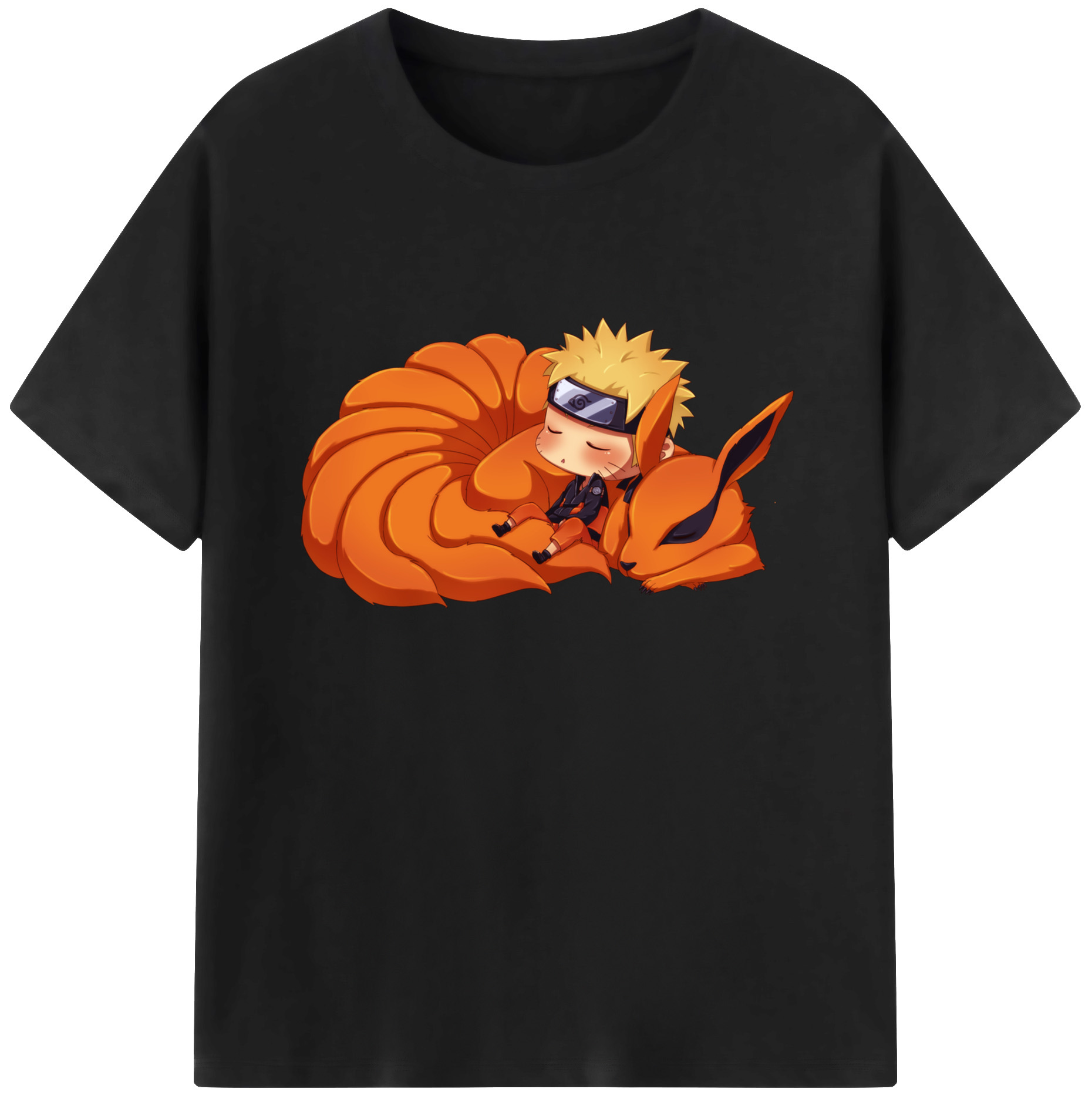 （画像用） NARUTO -ナルト- うずまき ナルト Uzumaki Naruto 綿100％ メンズ半袖Tシャツ｜肌触りやわらか＆通気性