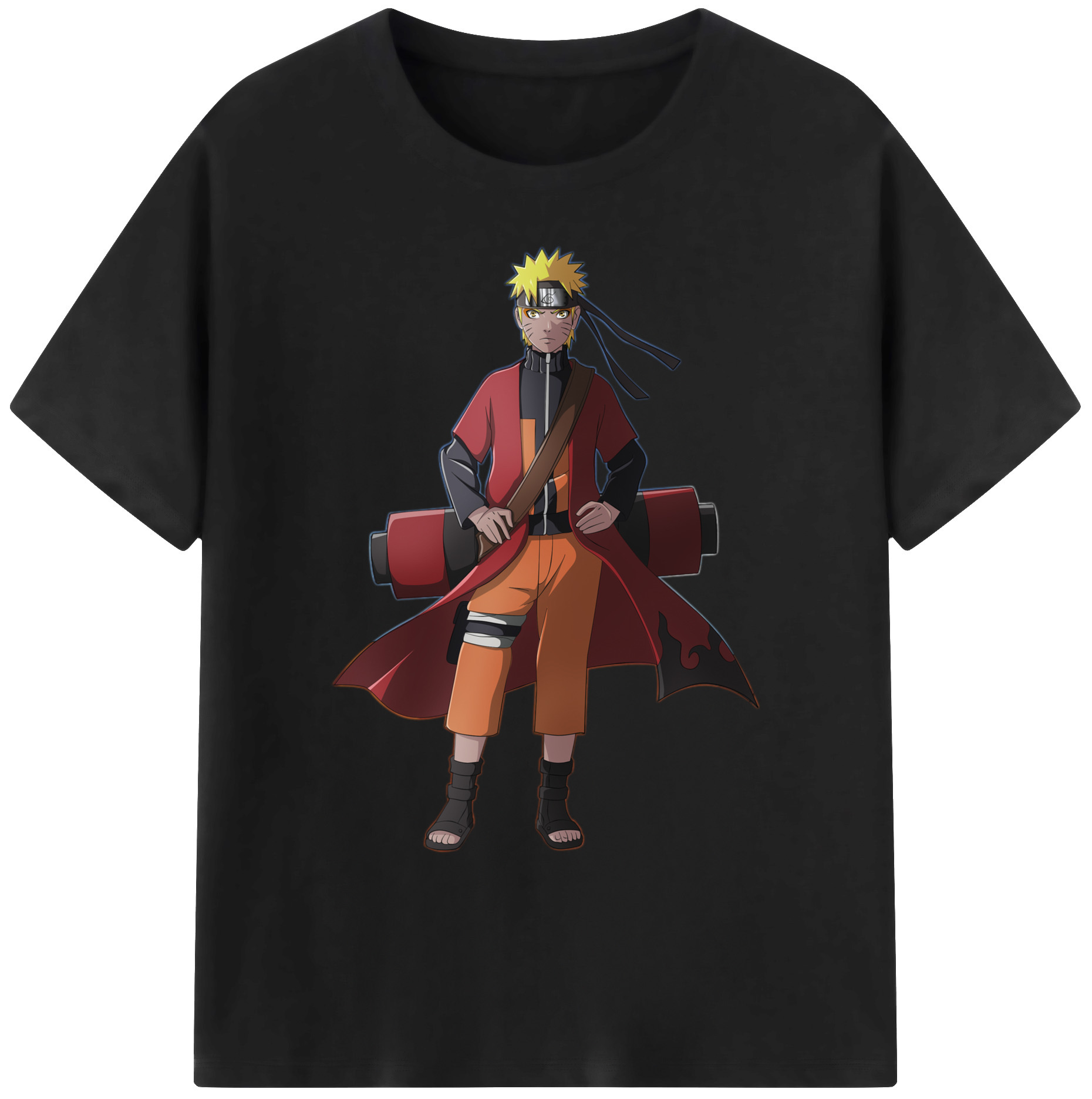 （画像用） NARUTO -ナルト- うずまき ナルト Uzumaki Naruto 綿100％ メンズ半袖Tシャツ｜肌触りやわらか＆通気性