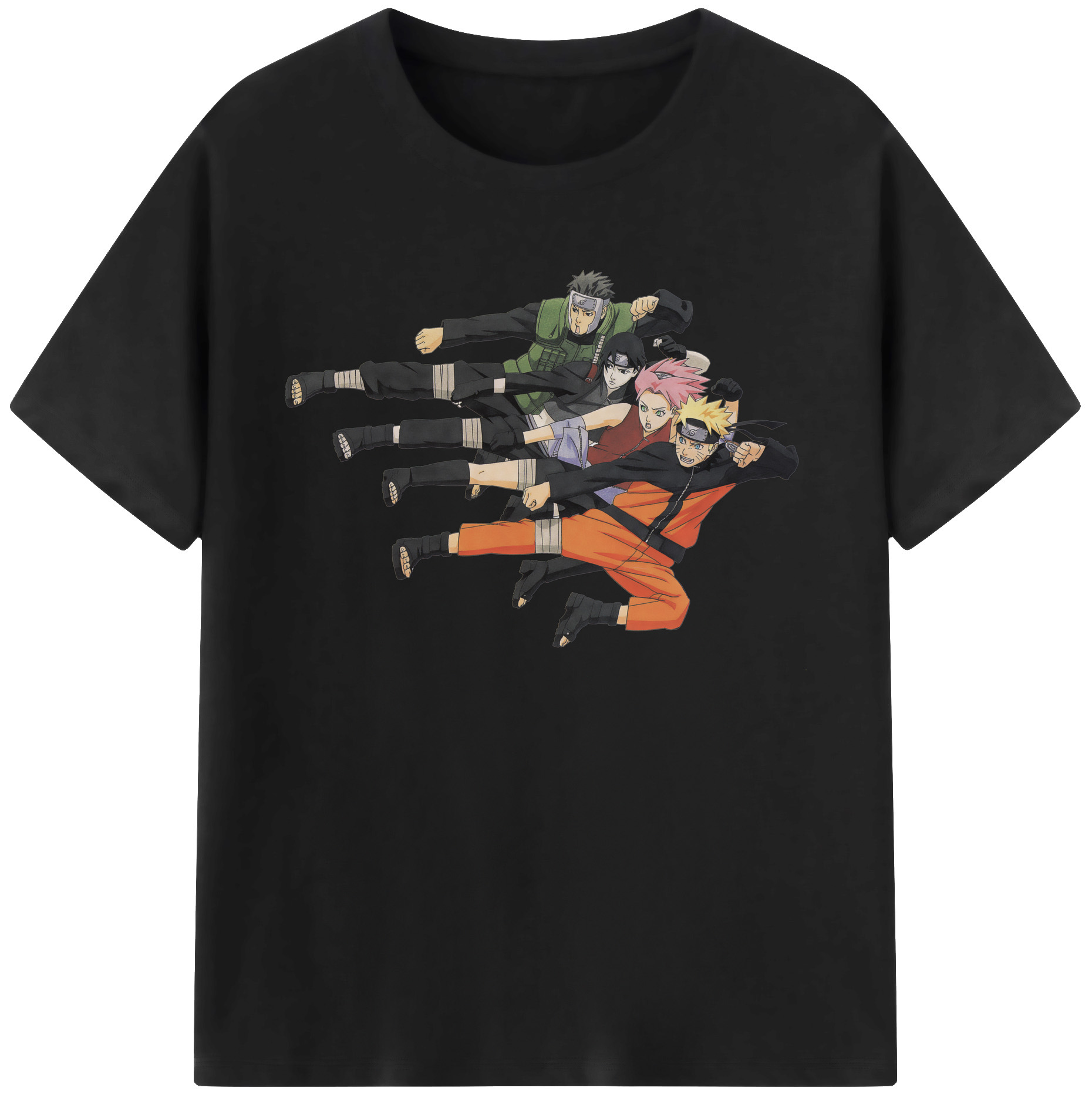（画像用） NARUTO -ナルト- うずまき ナルト Uzumaki Naruto 綿100％ メンズ半袖Tシャツ｜肌触りやわらか＆通気性