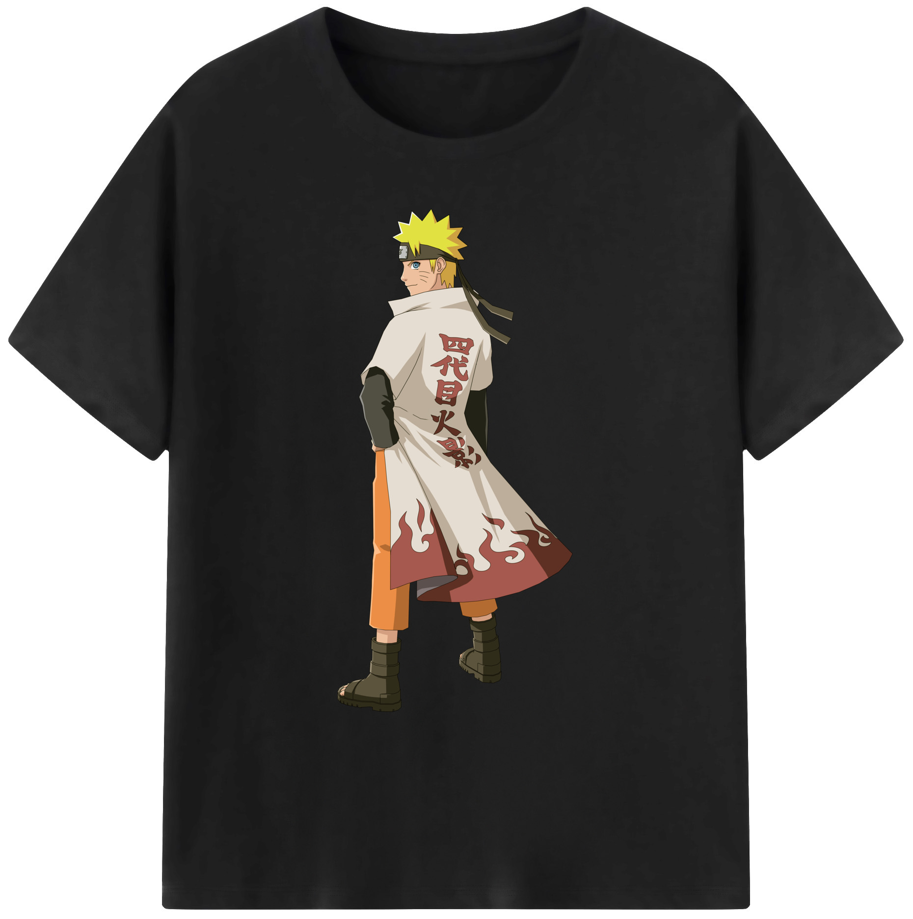 （画像用） NARUTO -ナルト- うずまき ナルト Uzumaki Naruto 綿100％ メンズ半袖Tシャツ｜肌触りやわらか＆通気性