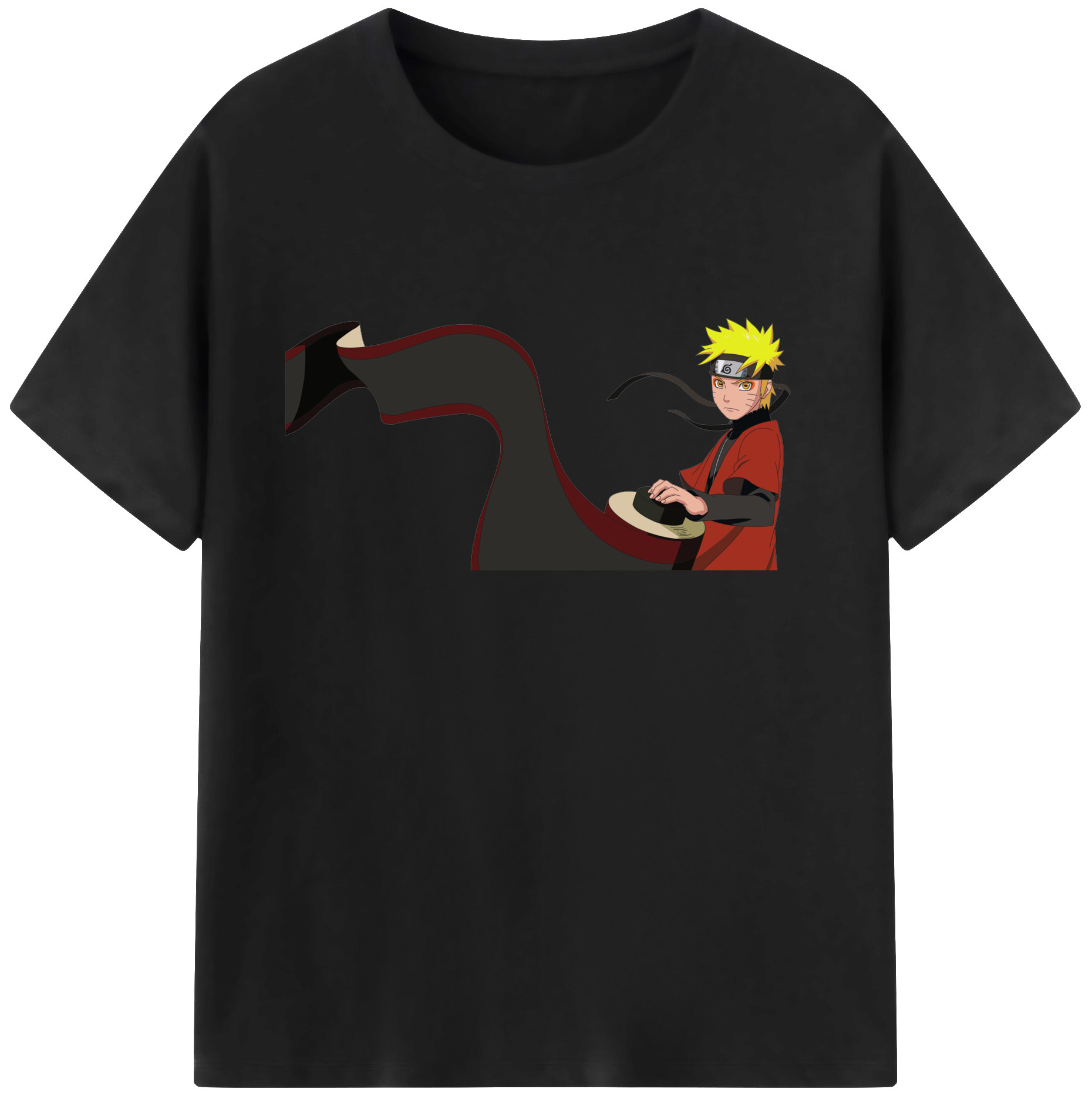 （画像用） NARUTO -ナルト- うずまき ナルト Uzumaki Naruto 綿100％ メンズ半袖Tシャツ｜肌触りやわらか＆通気性