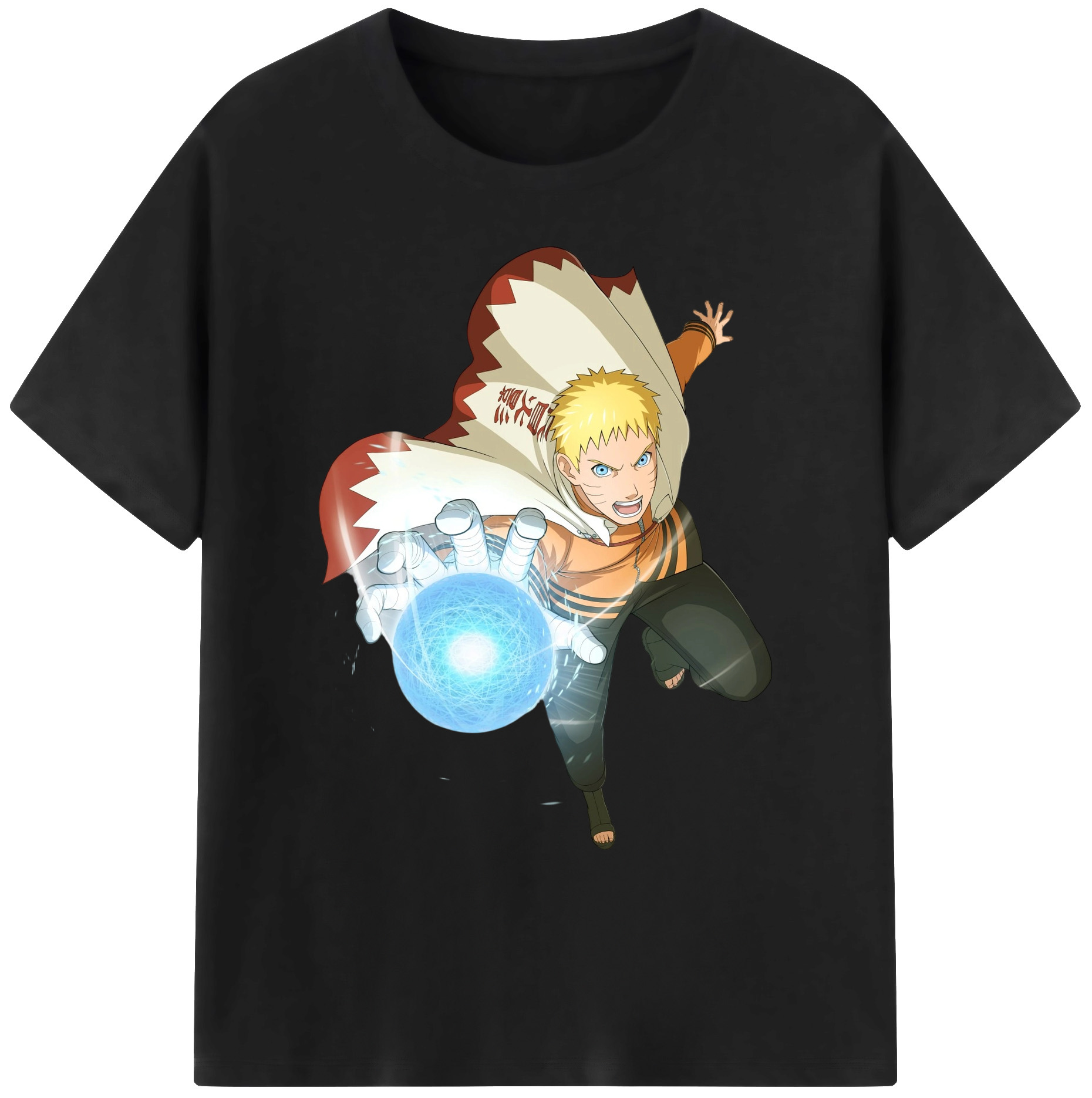 （画像用） NARUTO -ナルト- うずまき ナルト Uzumaki Naruto 綿100％ メンズ半袖Tシャツ｜肌触りやわらか＆通気性