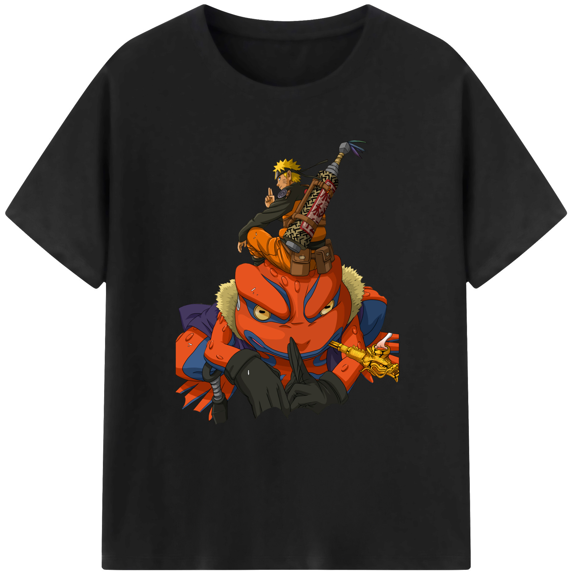 （画像用） NARUTO -ナルト- うずまき ナルト Uzumaki Naruto 綿100％ メンズ半袖Tシャツ｜肌触りやわらか＆通気性