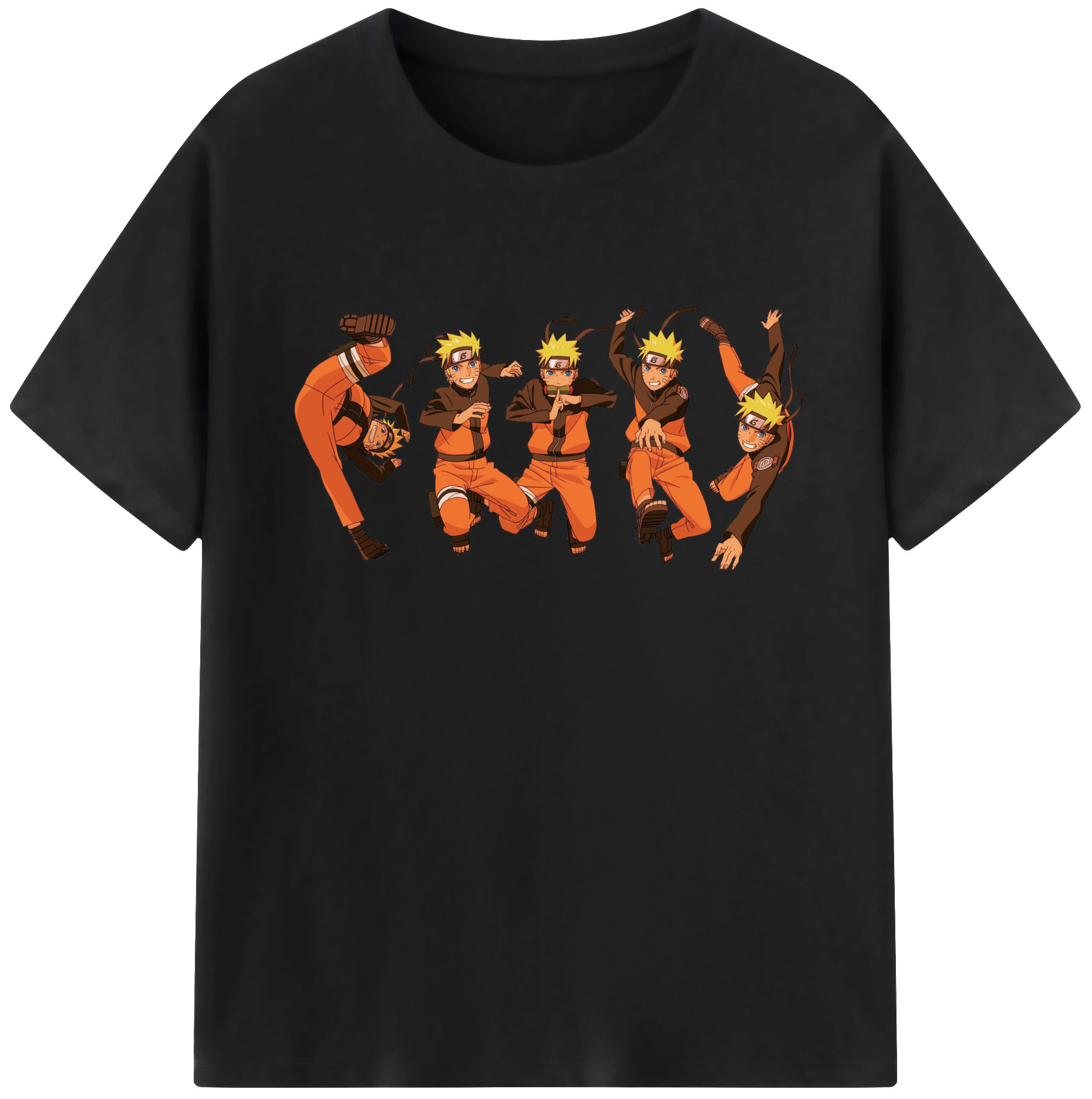 （画像用） NARUTO -ナルト- うずまき ナルト Uzumaki Naruto 綿100％ メンズ半袖Tシャツ｜肌触りやわらか＆通気性