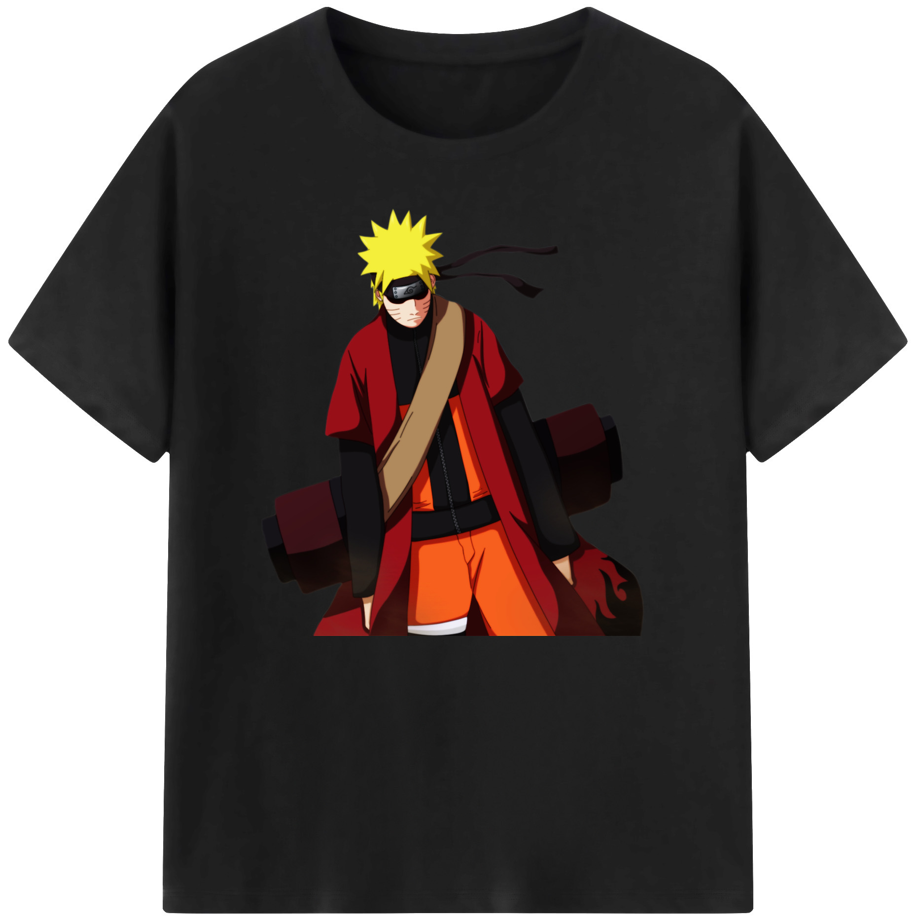 （画像用） NARUTO -ナルト- うずまき ナルト Uzumaki Naruto 綿100％ メンズ半袖Tシャツ｜肌触りやわらか＆通気性