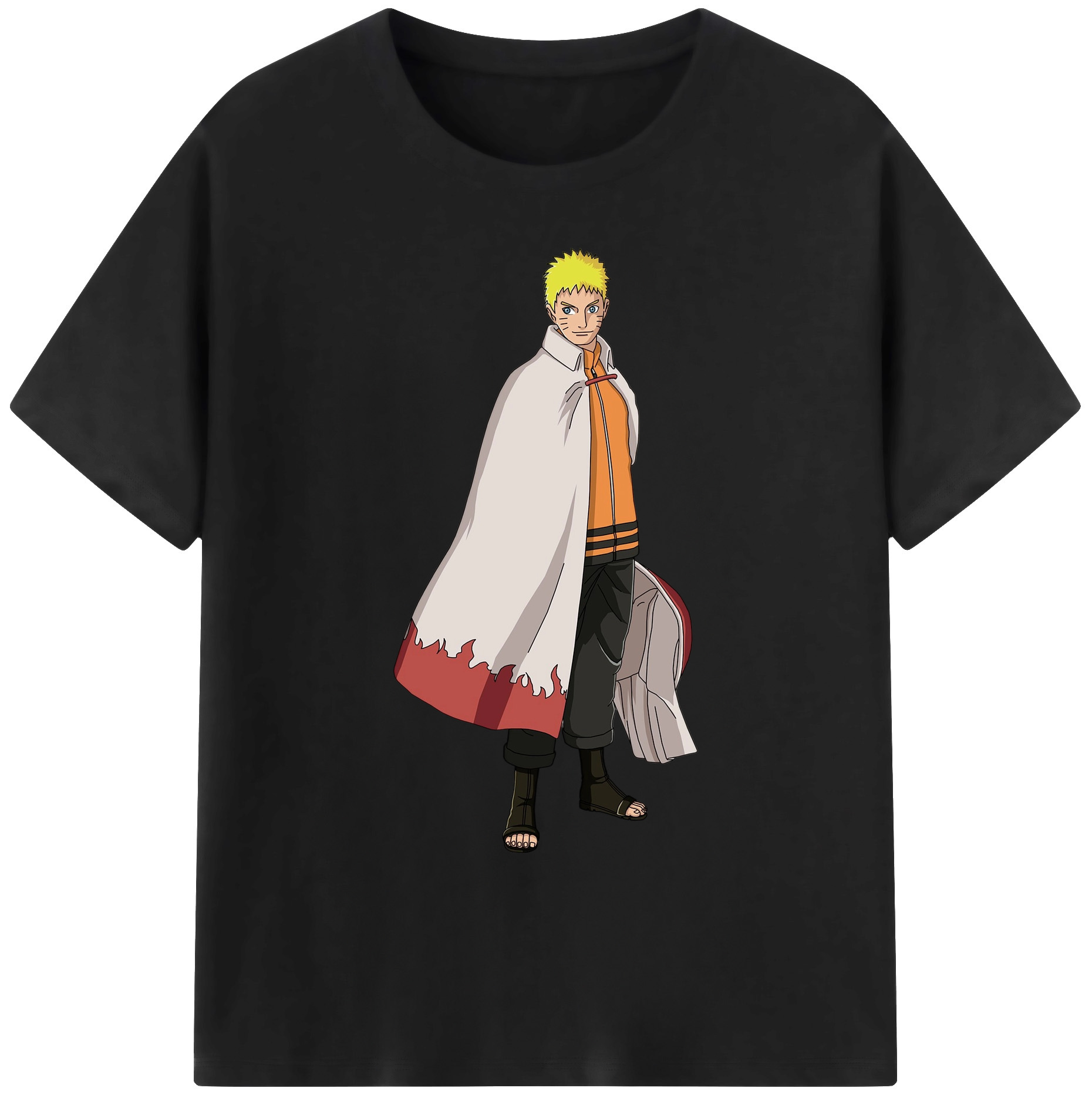（画像用） NARUTO -ナルト- うずまき ナルト Uzumaki Naruto 綿100％ メンズ半袖Tシャツ｜肌触りやわらか＆通気性