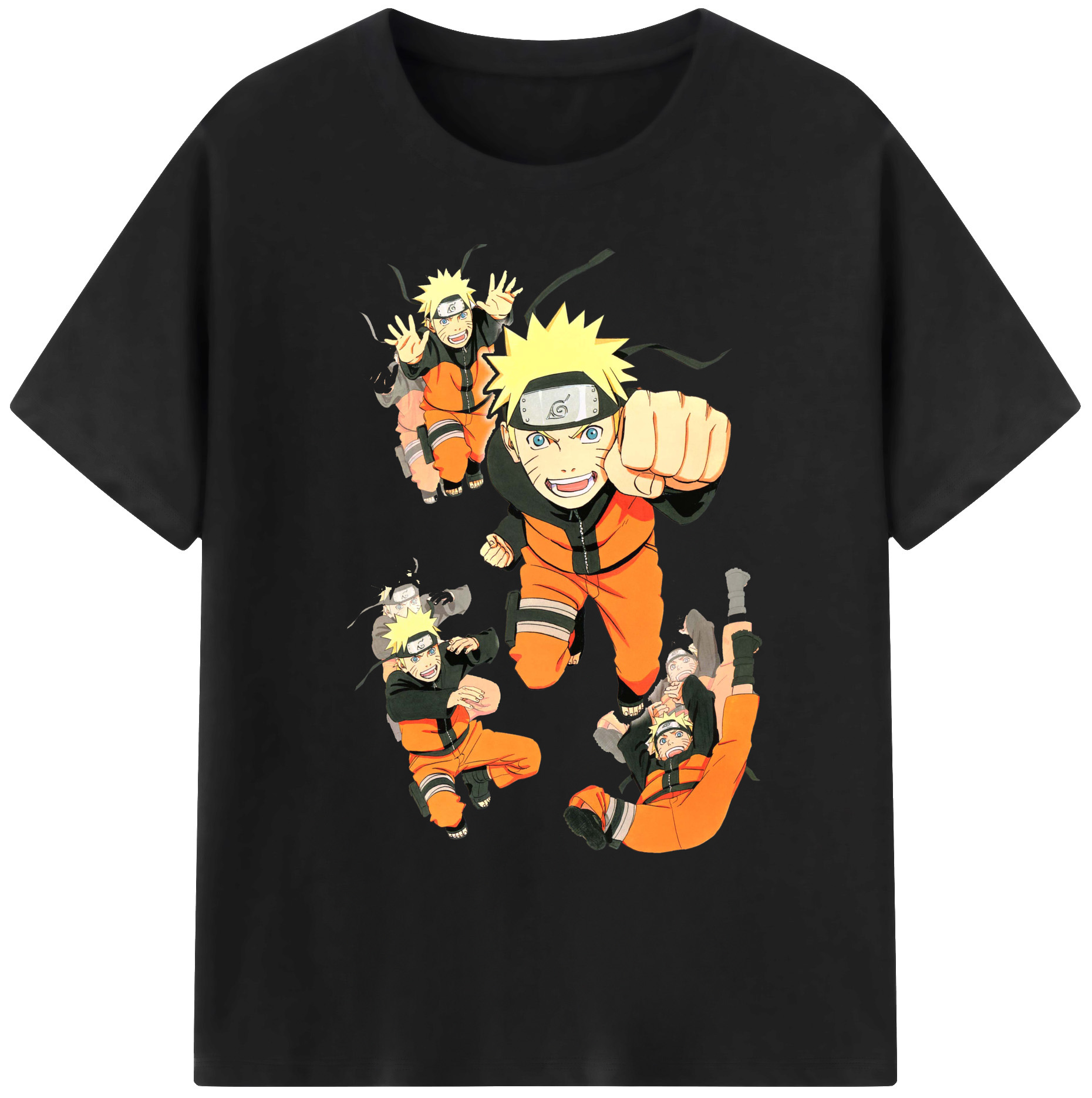 （画像用） NARUTO -ナルト- うずまき ナルト Uzumaki Naruto 綿100％ メンズ半袖Tシャツ｜肌触りやわらか＆通気性