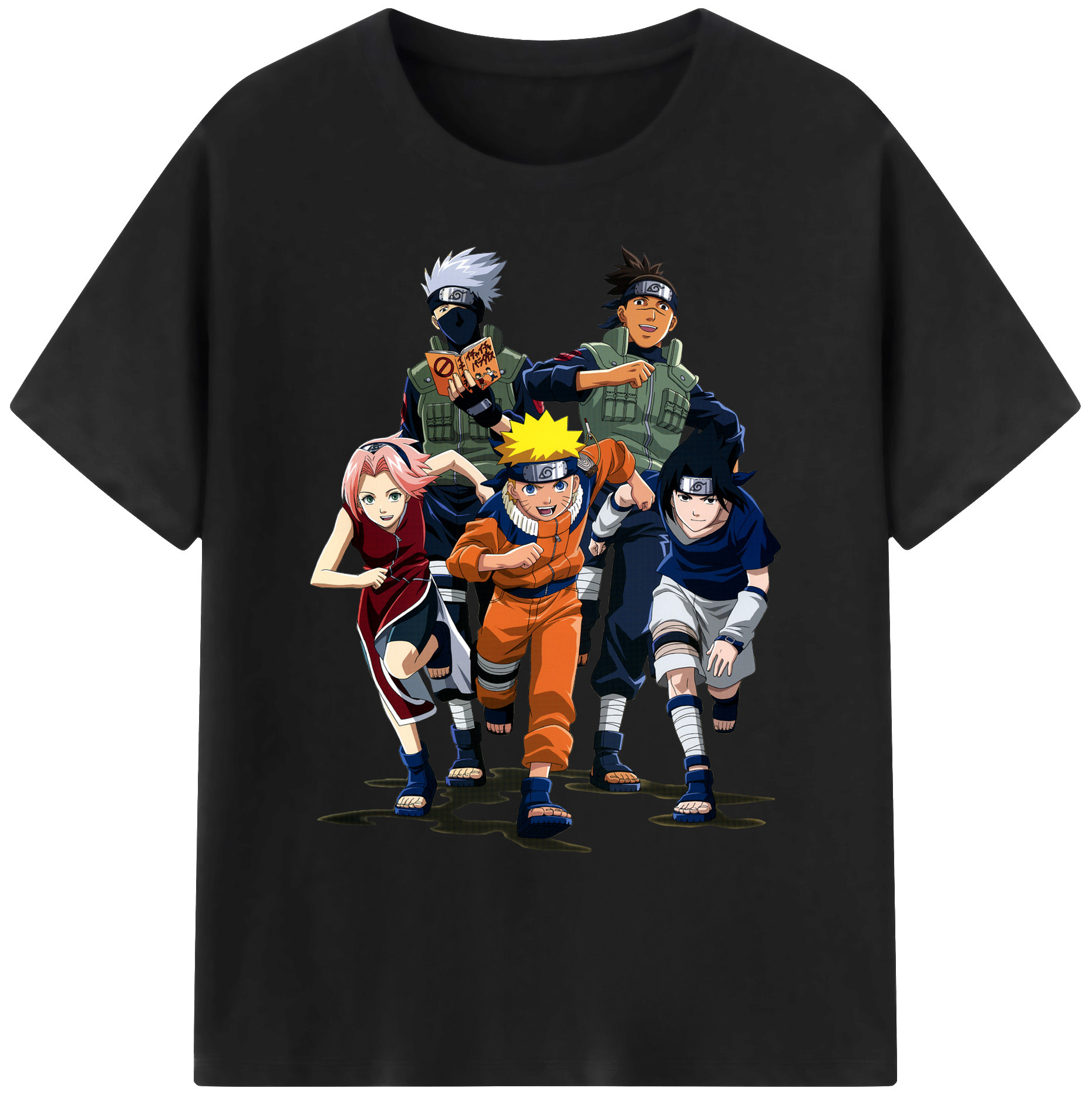 （画像用） NARUTO -ナルト- うずまき ナルト Uzumaki Naruto 綿100％ メンズ半袖Tシャツ｜肌触りやわらか＆通気性
