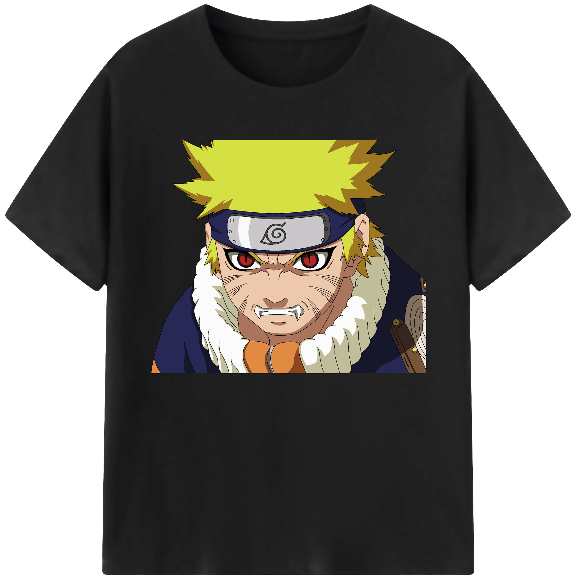 （画像用） NARUTO -ナルト- うずまき ナルト Uzumaki Naruto 綿100％ メンズ半袖Tシャツ｜肌触りやわらか＆通気性