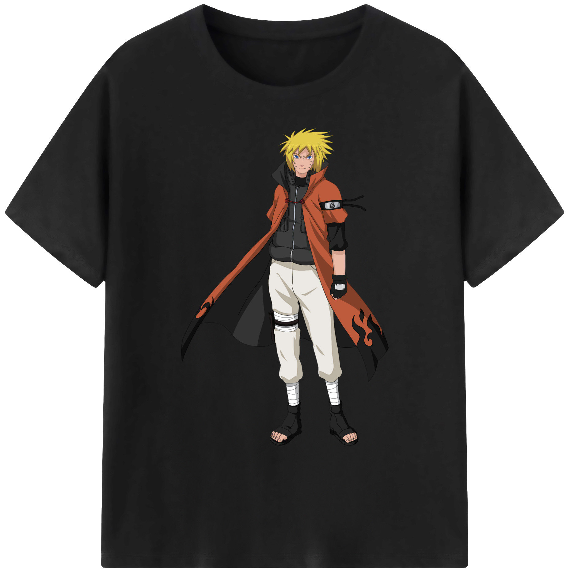 （画像用） NARUTO -ナルト- うずまき ナルト Uzumaki Naruto 綿100％ メンズ半袖Tシャツ｜肌触りやわらか＆通気性