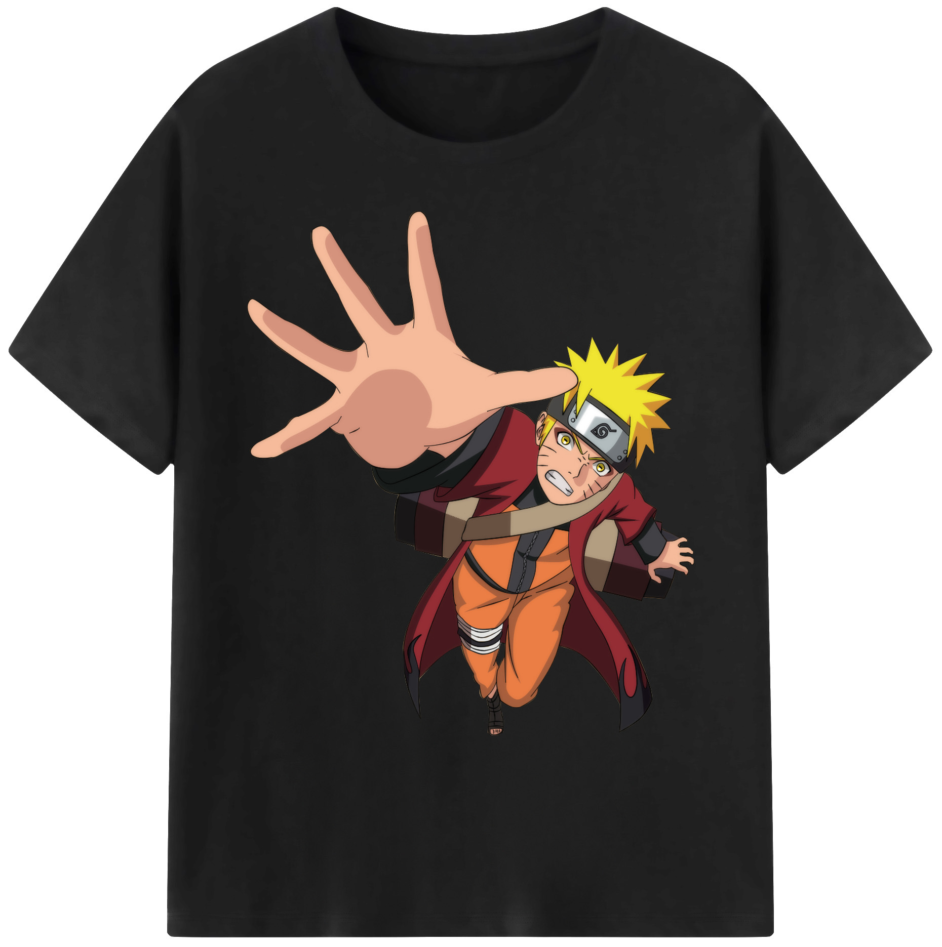 （画像用） NARUTO -ナルト- うずまき ナルト Uzumaki Naruto 綿100％ メンズ半袖Tシャツ｜肌触りやわらか＆通気性