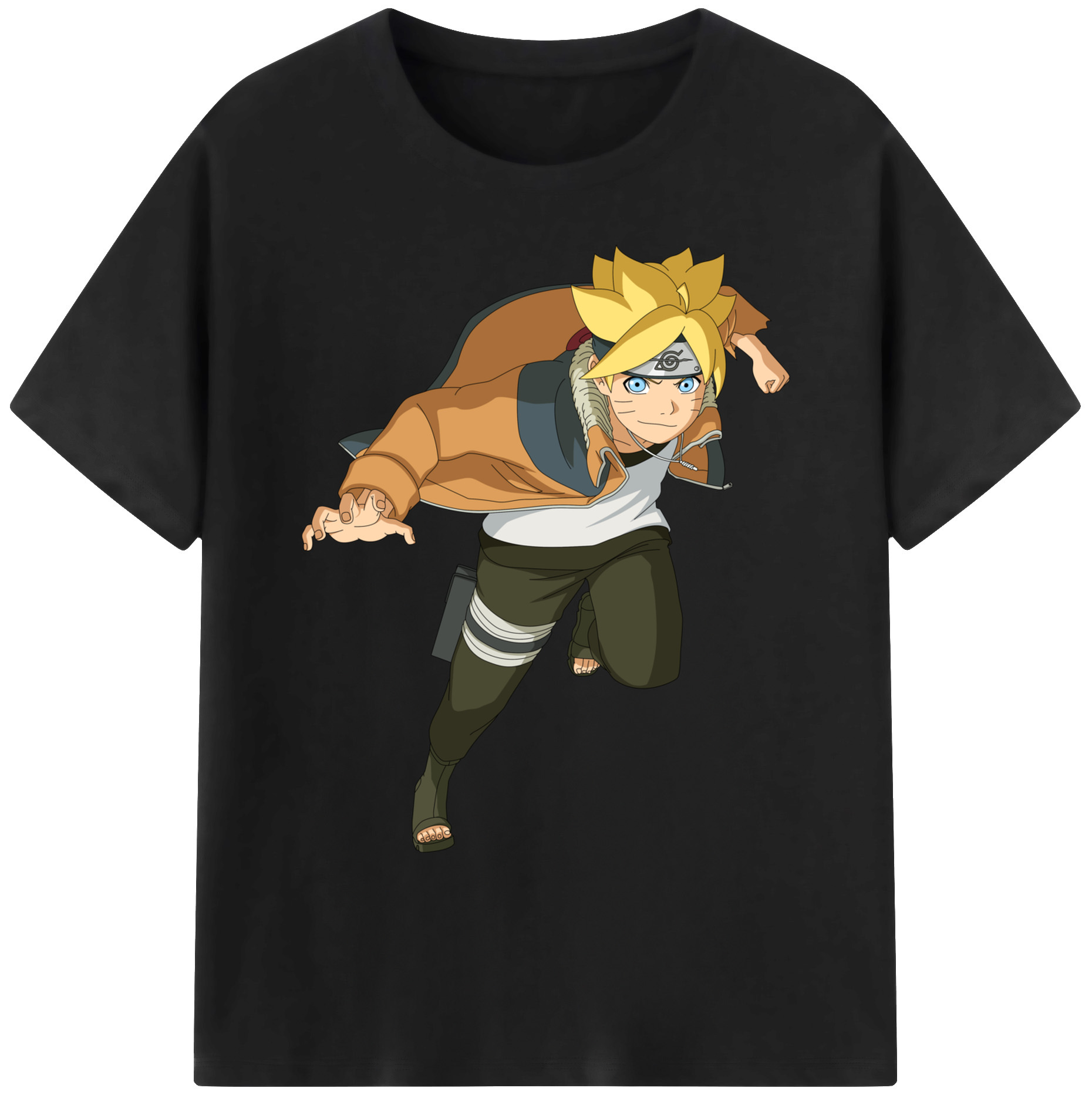 （画像用） NARUTO -ナルト- うずまき ナルト Uzumaki Naruto 綿100％ メンズ半袖Tシャツ｜肌触りやわらか＆通気性