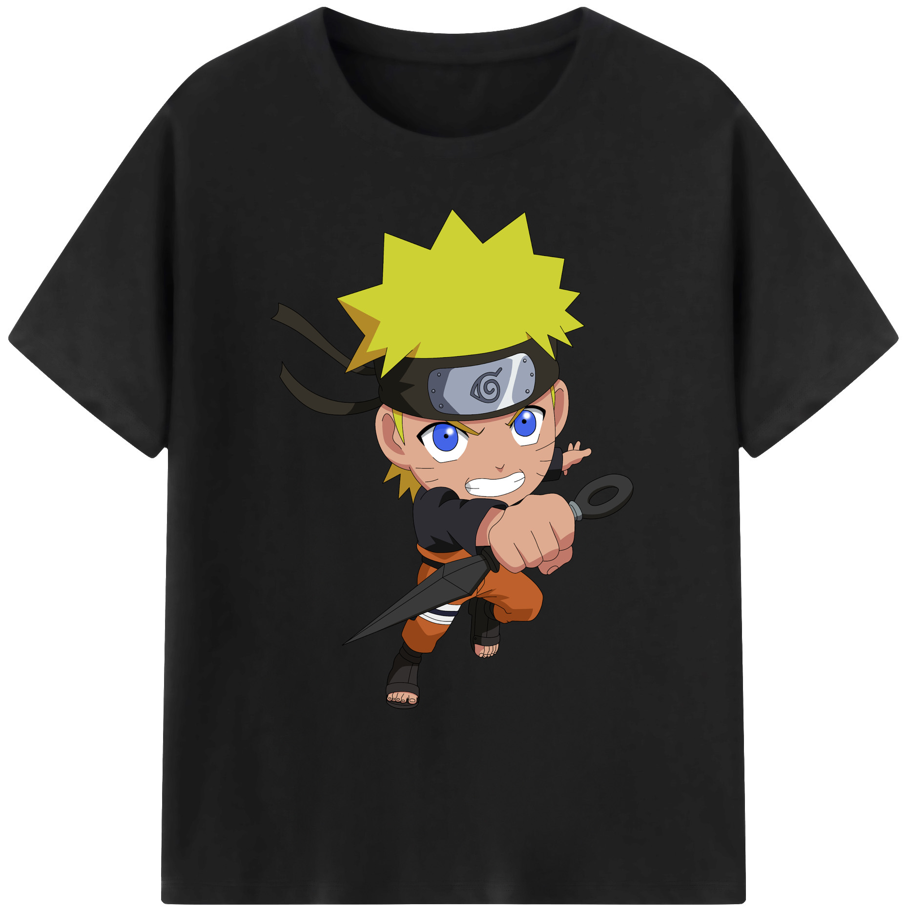 （画像用） NARUTO -ナルト- うずまき ナルト Uzumaki Naruto 綿100％ メンズ半袖Tシャツ｜肌触りやわらか＆通気性