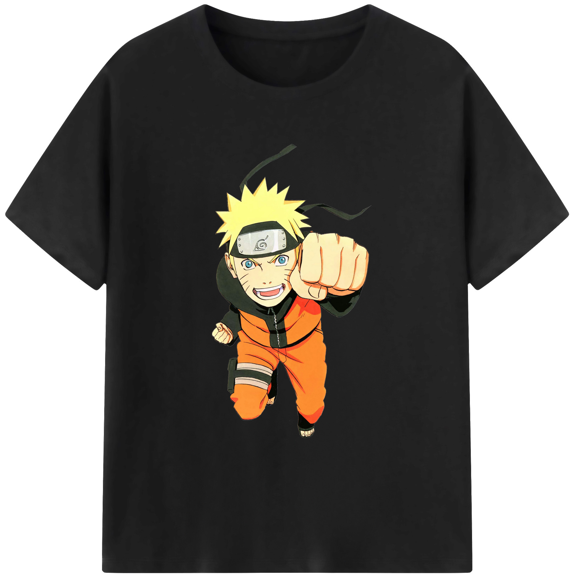 （画像用） NARUTO -ナルト- うずまき ナルト Uzumaki Naruto 綿100％ メンズ半袖Tシャツ｜肌触りやわらか＆通気性