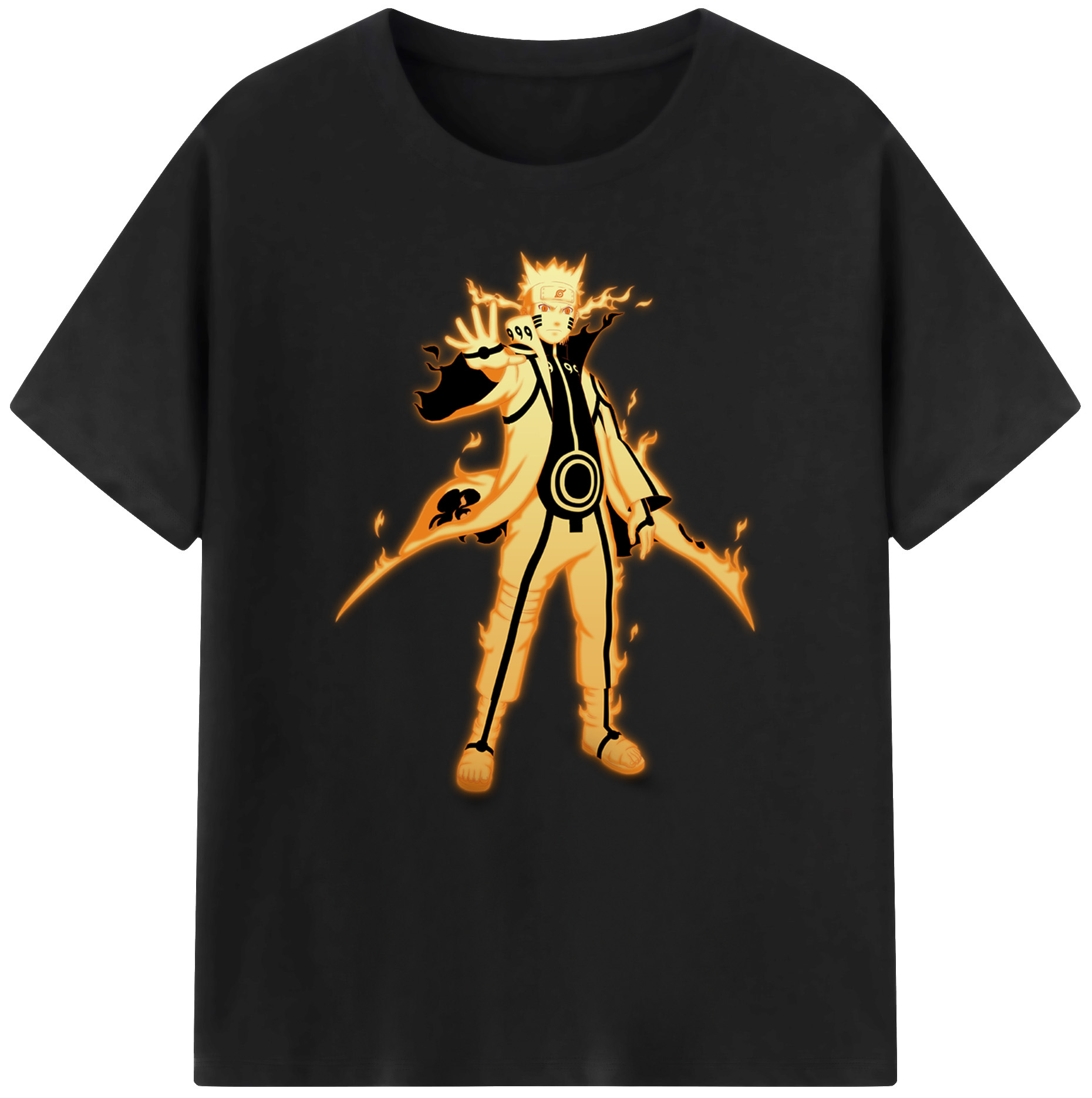 （画像用） NARUTO -ナルト- うずまき ナルト Uzumaki Naruto 綿100％ メンズ半袖Tシャツ｜肌触りやわらか＆通気性