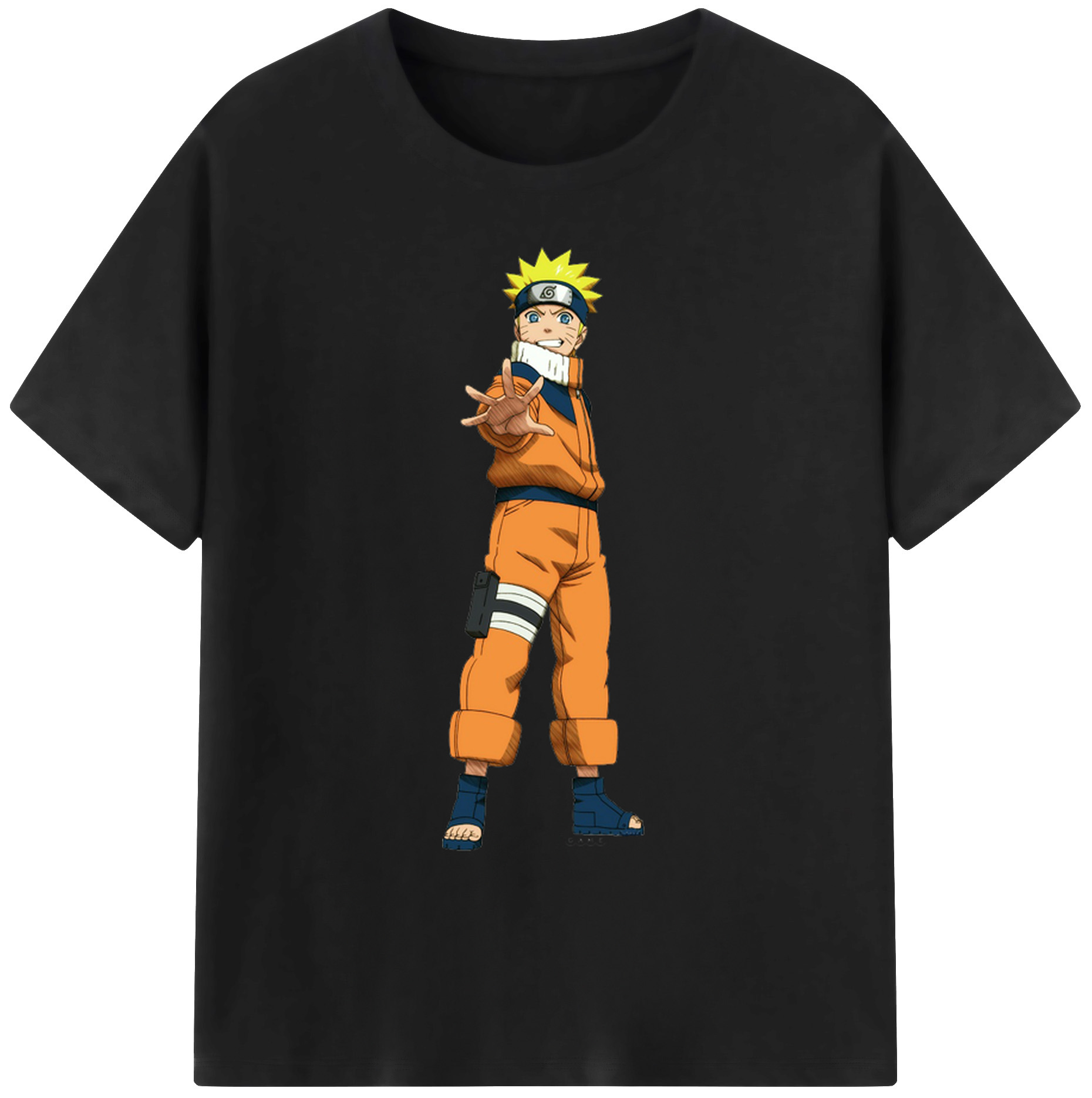 （画像用） NARUTO -ナルト- うずまき ナルト Uzumaki Naruto 綿100％ メンズ半袖Tシャツ｜肌触りやわらか＆通気性