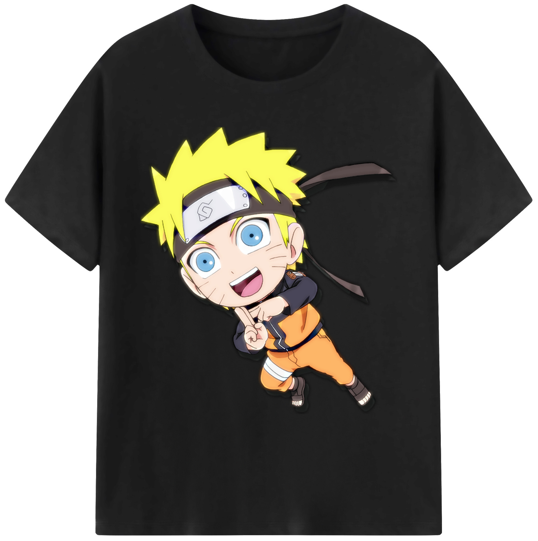 （画像用） NARUTO -ナルト- うずまき ナルト Uzumaki Naruto 綿100％ メンズ半袖Tシャツ｜肌触りやわらか＆通気性