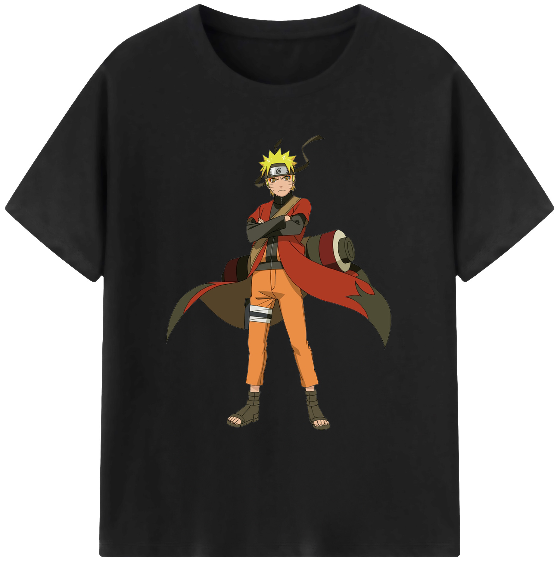 （画像用） NARUTO -ナルト- うずまき ナルト Uzumaki Naruto 綿100％ メンズ半袖Tシャツ｜肌触りやわらか＆通気性