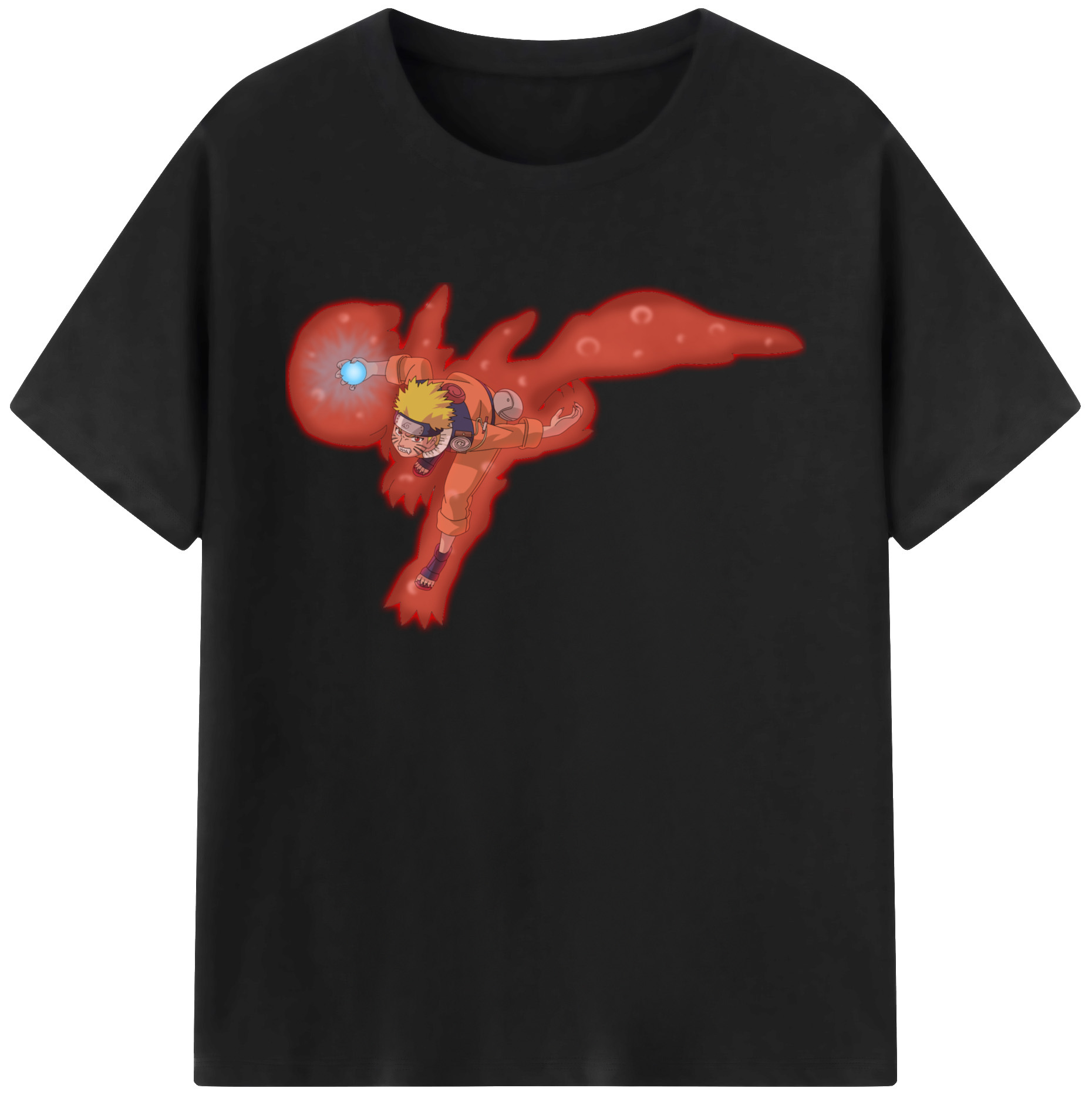 （画像用） NARUTO -ナルト- うずまき ナルト Uzumaki Naruto 綿100％ メンズ半袖Tシャツ｜肌触りやわらか＆通気性