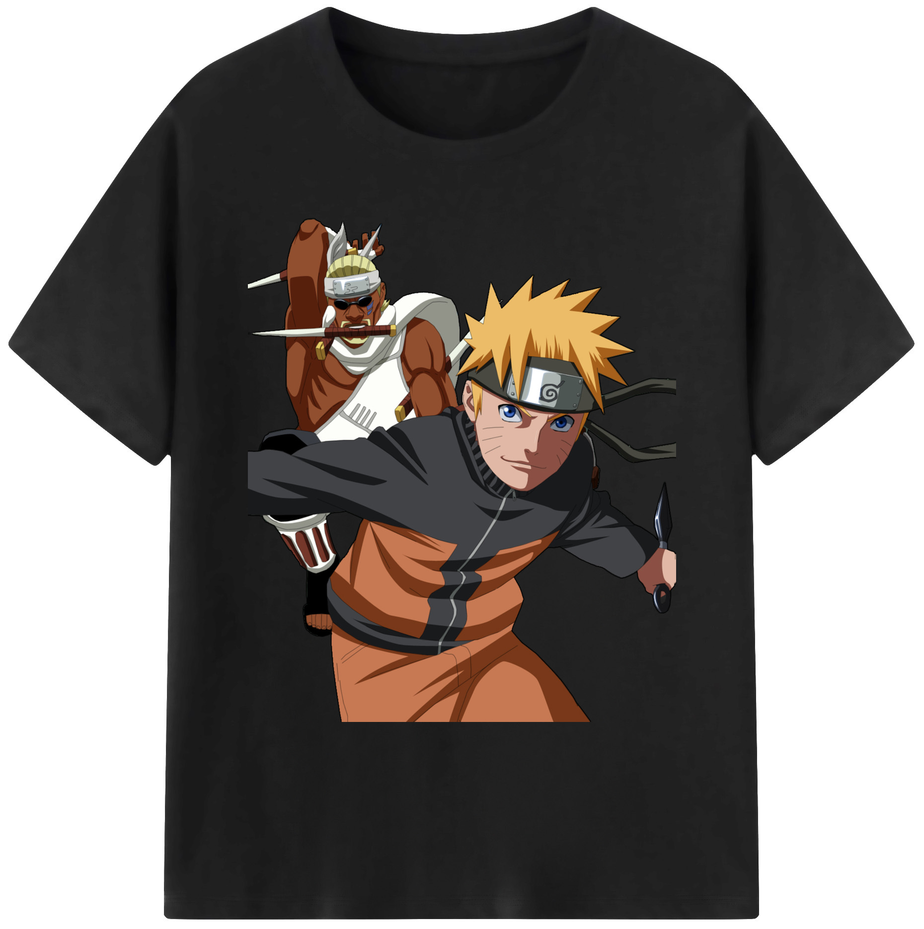 （画像用） NARUTO -ナルト- うずまき ナルト Uzumaki Naruto 綿100％ メンズ半袖Tシャツ｜肌触りやわらか＆通気性