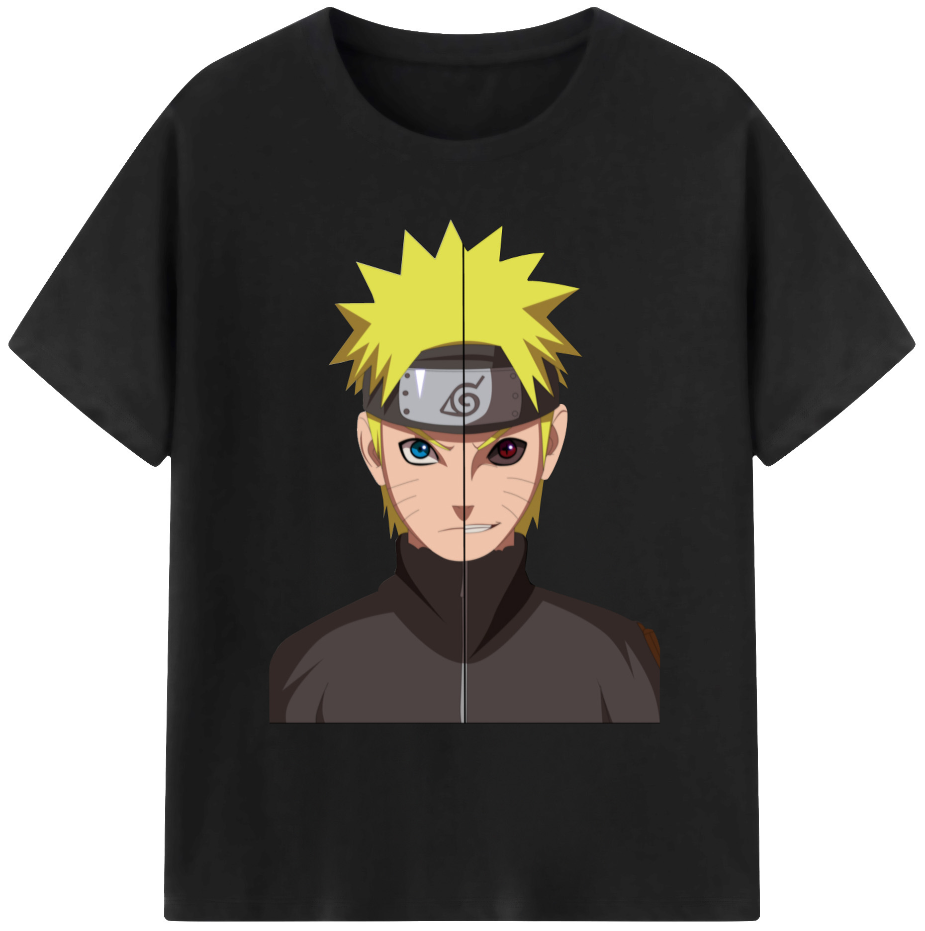 （画像用） NARUTO -ナルト- うずまき ナルト Uzumaki Naruto 綿100％ メンズ半袖Tシャツ｜肌触りやわらか＆通気性