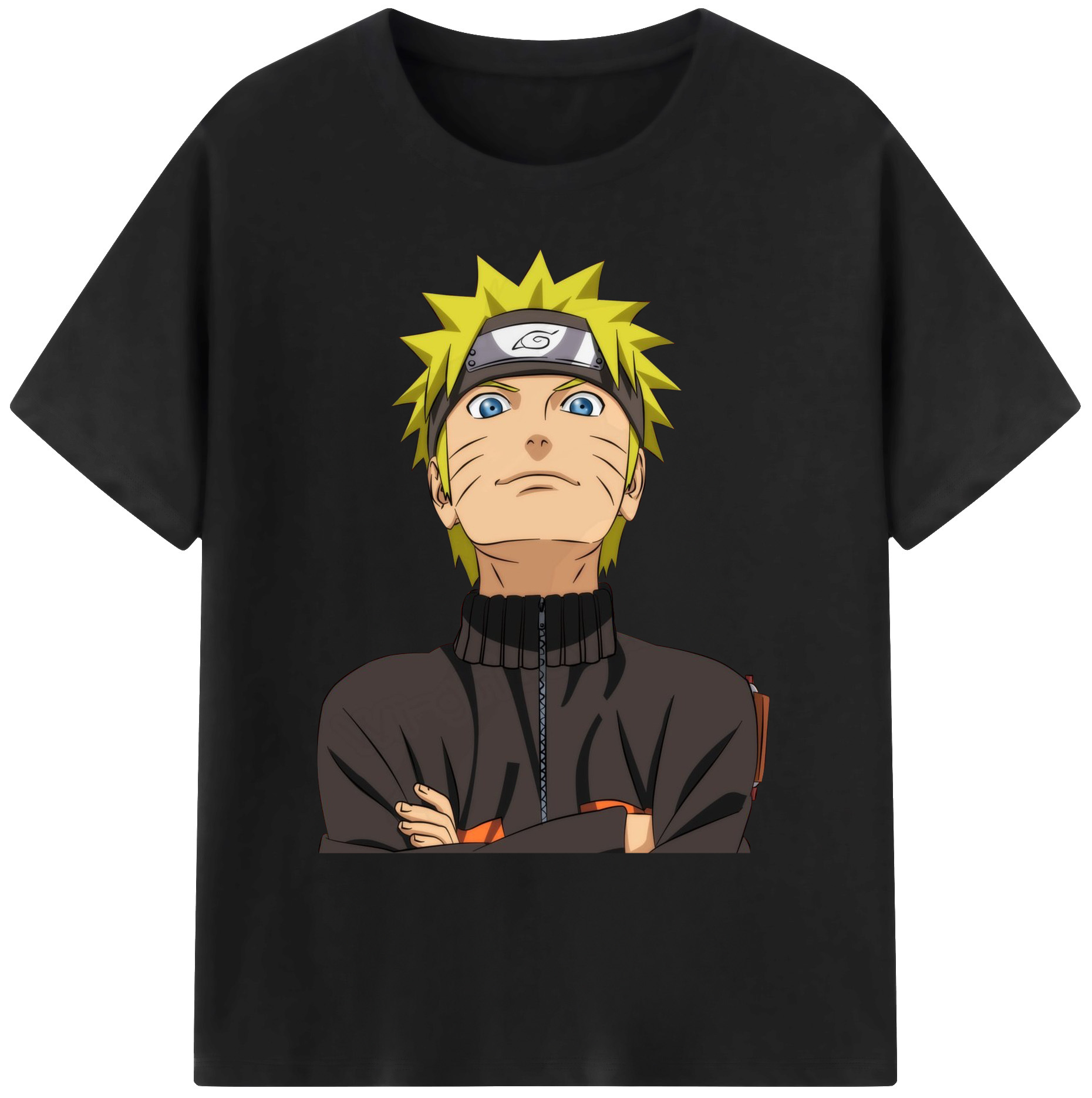 （画像用） NARUTO -ナルト- うずまき ナルト Uzumaki Naruto 綿100％ メンズ半袖Tシャツ｜肌触りやわらか＆通気性