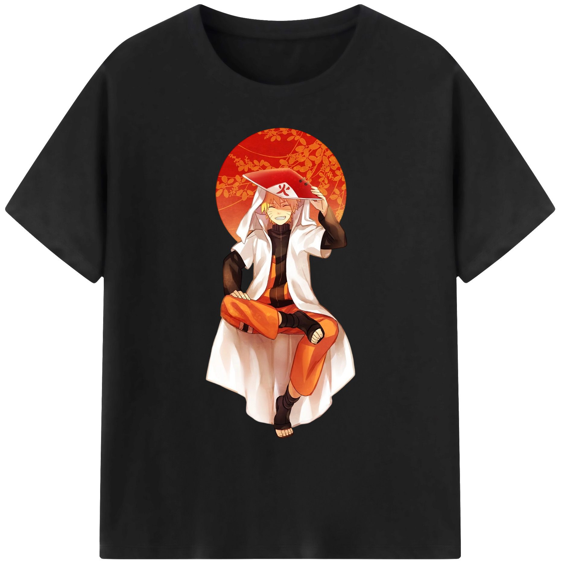 （画像用） NARUTO -ナルト- うずまき ナルト Uzumaki Naruto 綿100％ メンズ半袖Tシャツ｜肌触りやわらか＆通気性