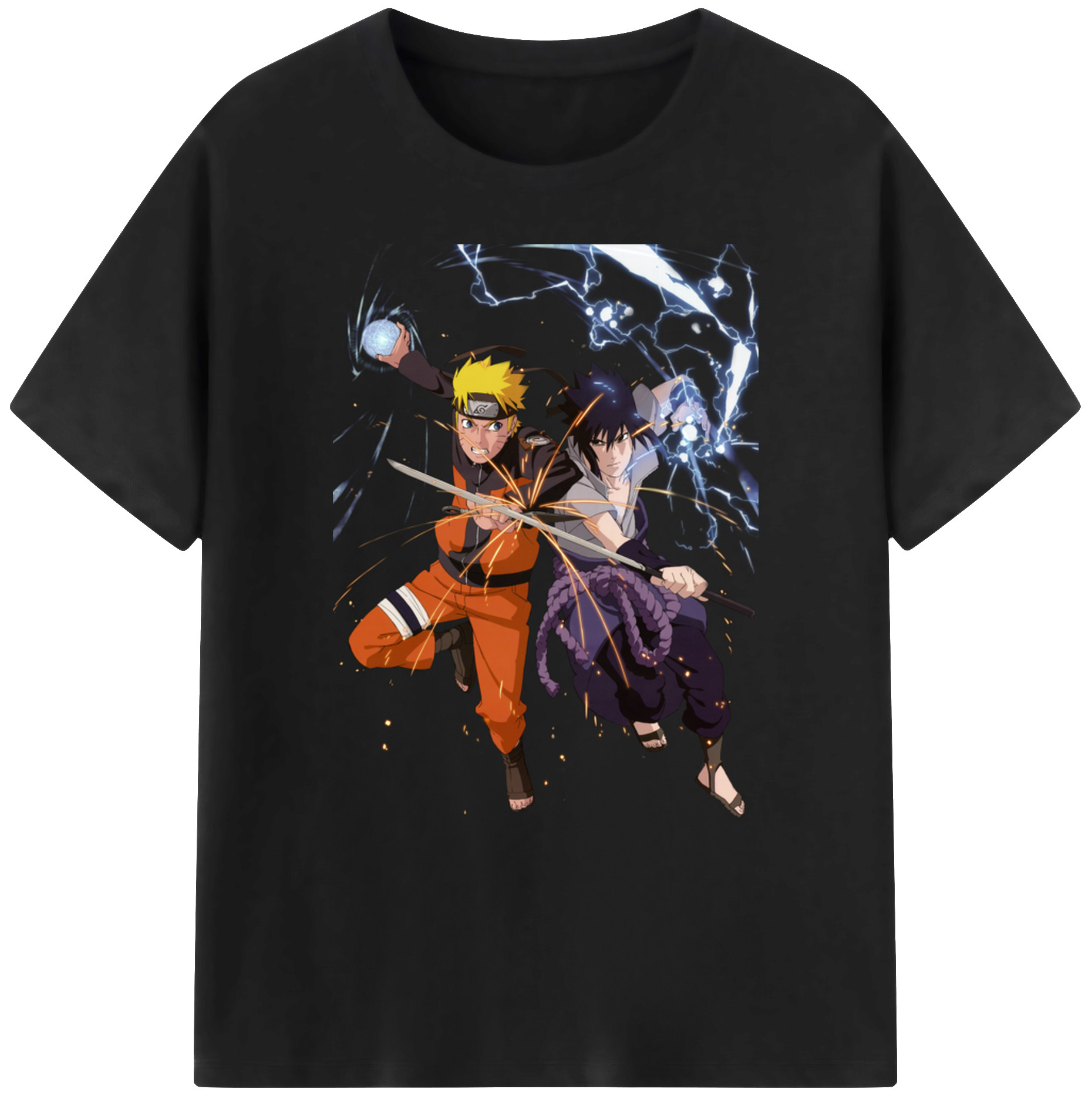 （画像用） NARUTO -ナルト- うずまき ナルト Uzumaki Naruto 綿100％ メンズ半袖Tシャツ｜肌触りやわらか＆通気性