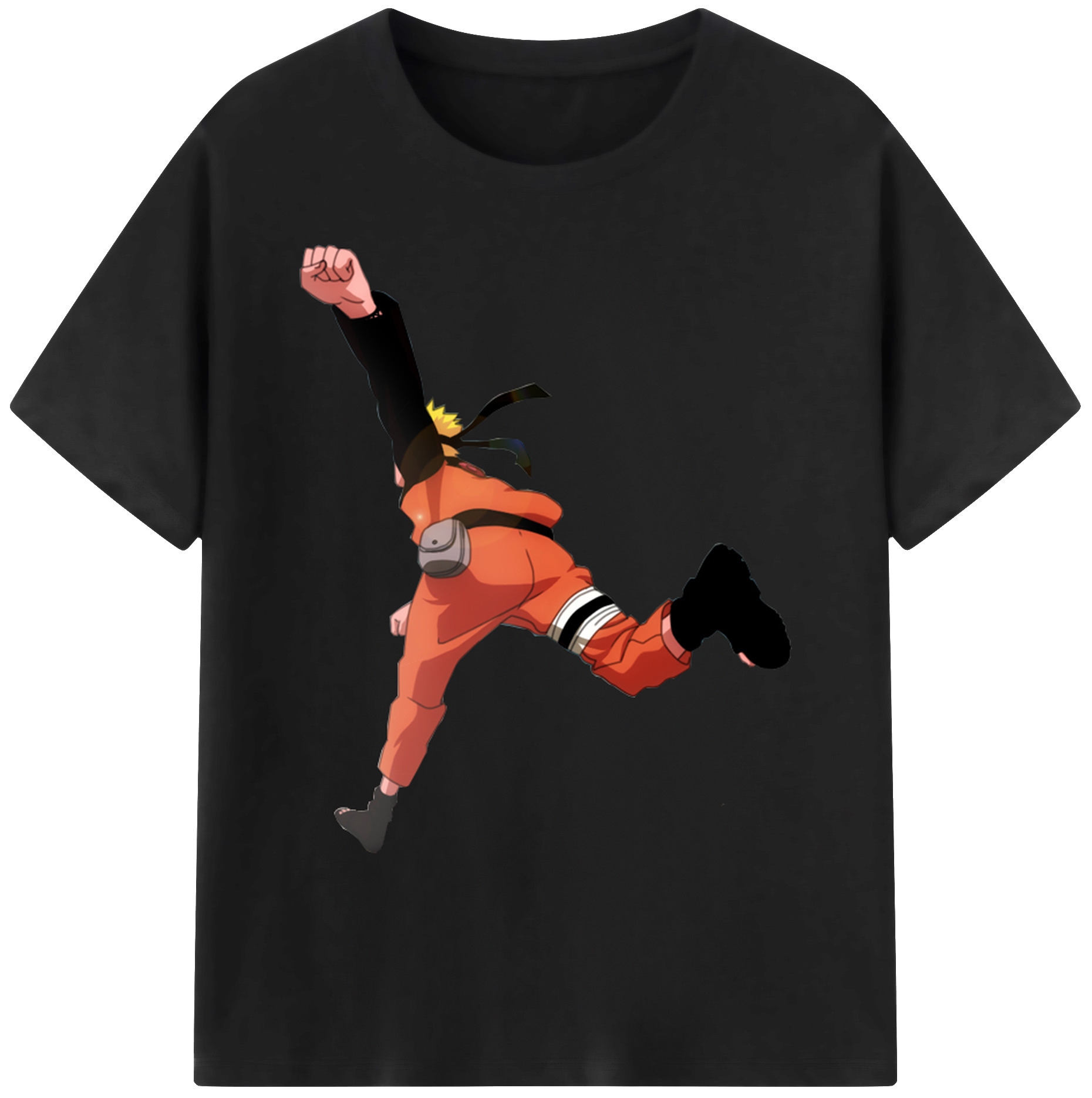 （画像用） NARUTO -ナルト- うずまき ナルト Uzumaki Naruto 綿100％ メンズ半袖Tシャツ｜肌触りやわらか＆通気性