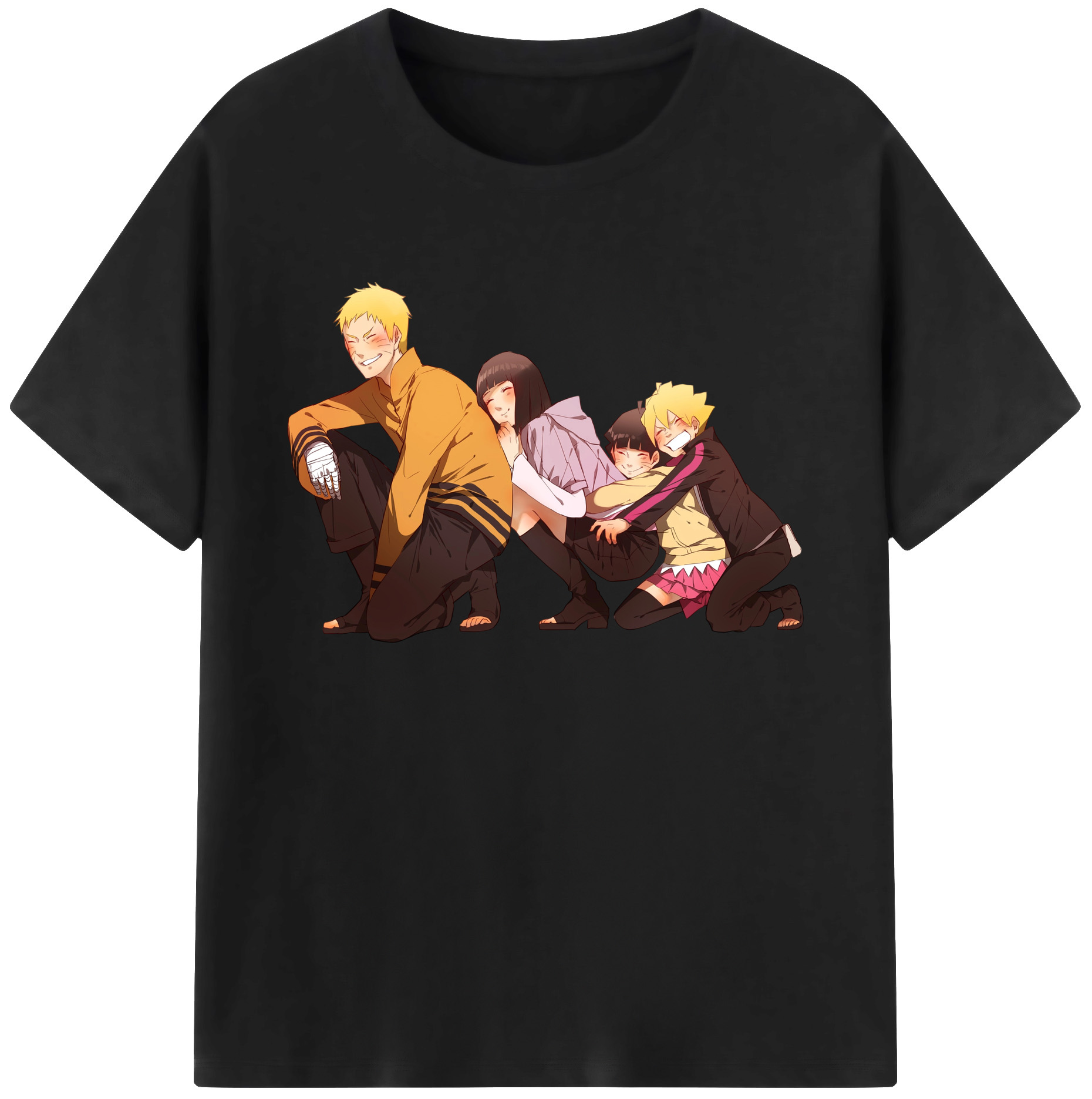 （画像用） NARUTO -ナルト- うずまき ナルト Uzumaki Naruto 綿100％ メンズ半袖Tシャツ｜肌触りやわらか＆通気性