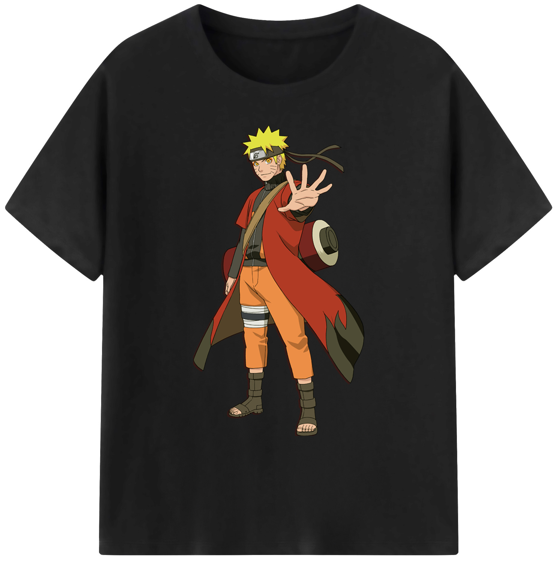 （画像用） NARUTO -ナルト- うずまき ナルト Uzumaki Naruto 綿100％ メンズ半袖Tシャツ｜肌触りやわらか＆通気性