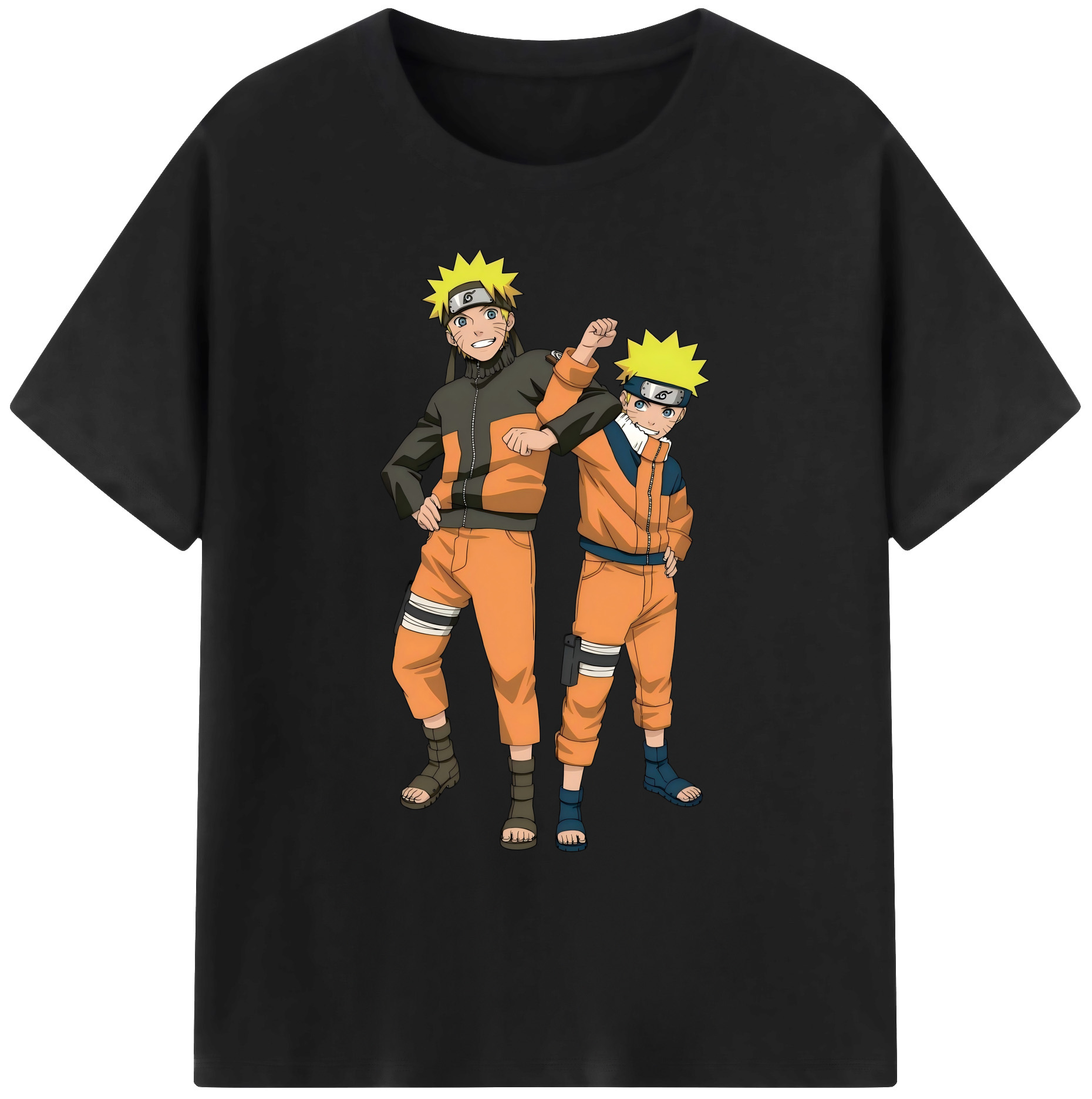 （画像用） NARUTO -ナルト- うずまき ナルト Uzumaki Naruto 綿100％ メンズ半袖Tシャツ｜肌触りやわらか＆通気性