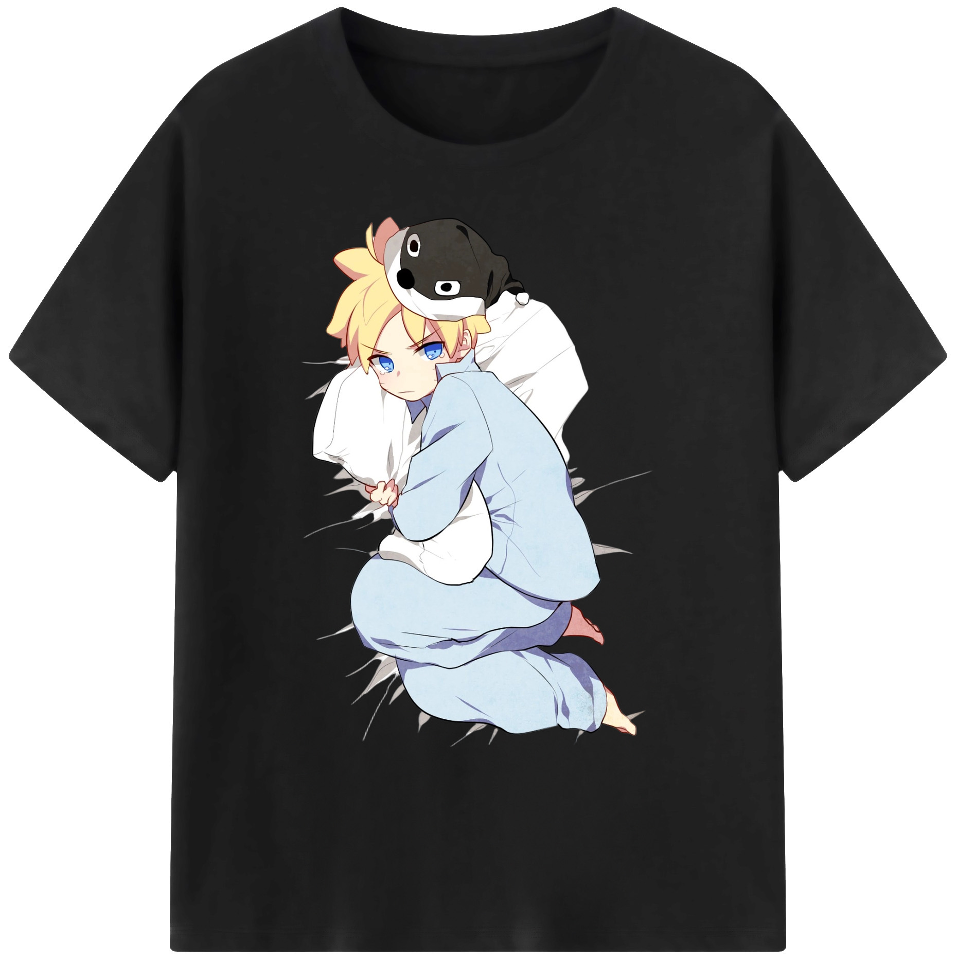 （画像用） NARUTO -ナルト- うずまき ナルト Uzumaki Naruto 綿100％ メンズ半袖Tシャツ｜肌触りやわらか＆通気性