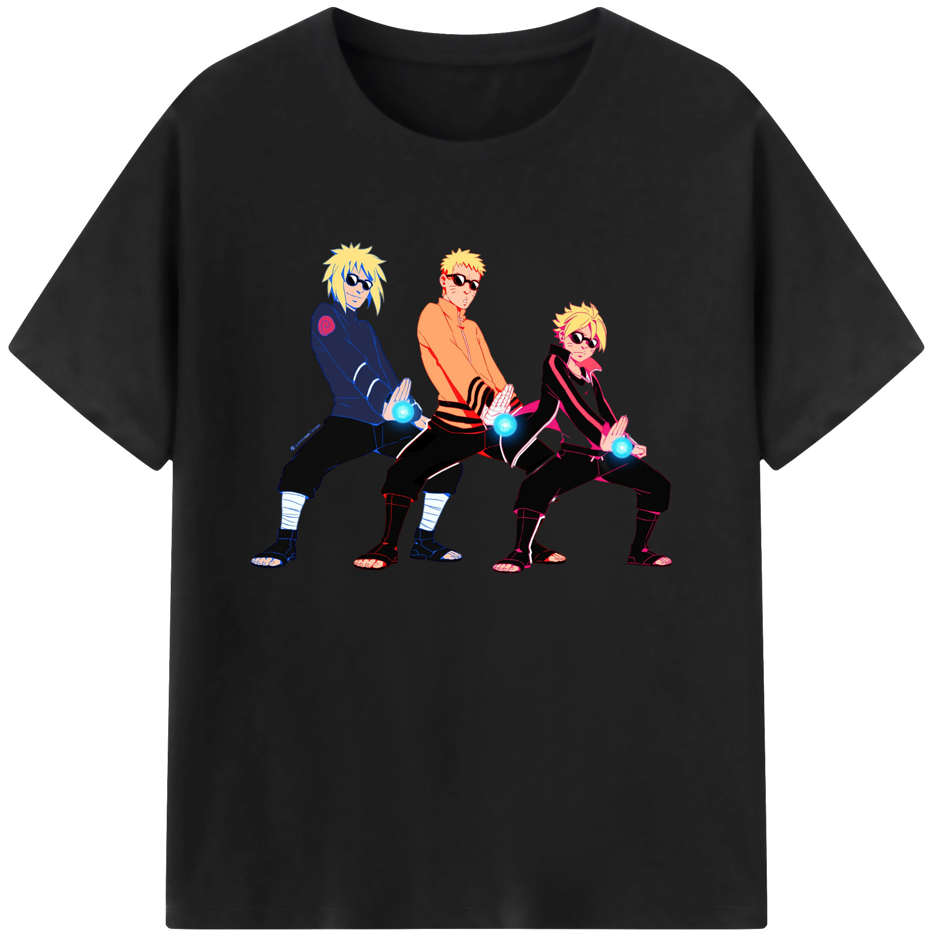 （画像用） NARUTO -ナルト- うずまき ナルト Uzumaki Naruto 綿100％ メンズ半袖Tシャツ｜肌触りやわらか＆通気性
