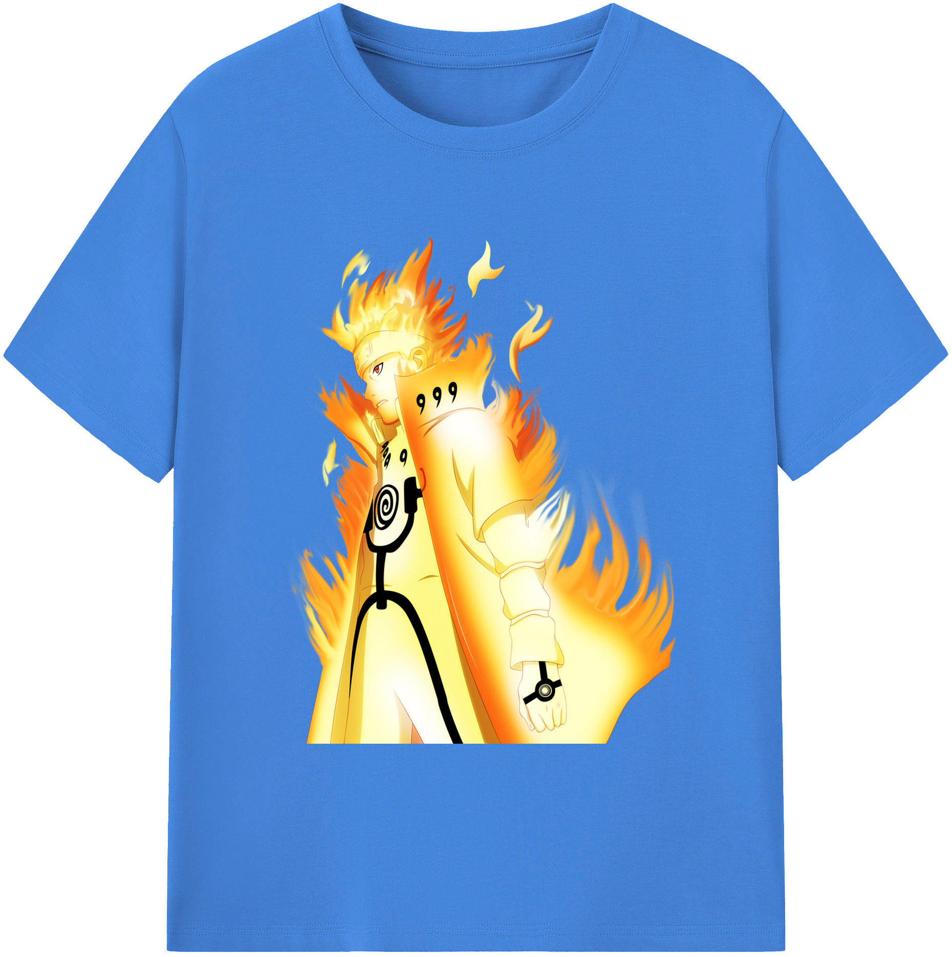 （画像用） NARUTO -ナルト- うずまき ナルト Uzumaki Naruto 綿100％ メンズ半袖Tシャツ｜肌触りやわらか＆通気性