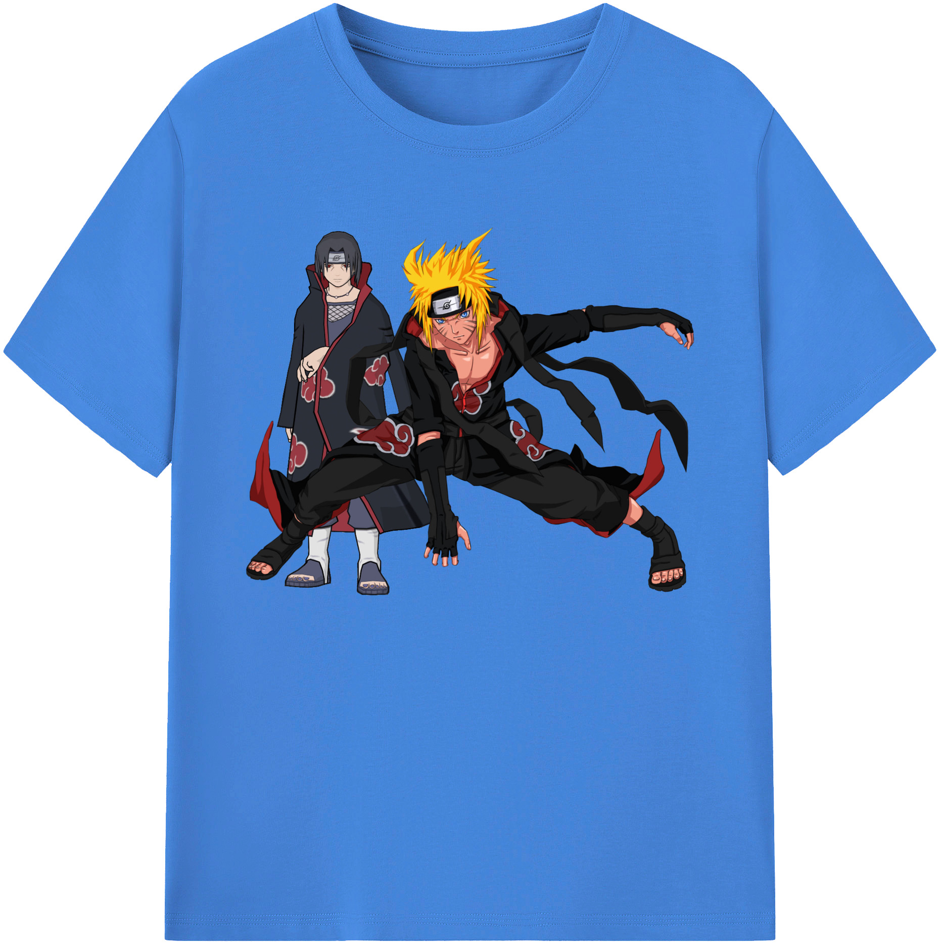 （画像用） NARUTO -ナルト- うずまき ナルト Uzumaki Naruto 綿100％ メンズ半袖Tシャツ｜肌触りやわらか＆通気性
